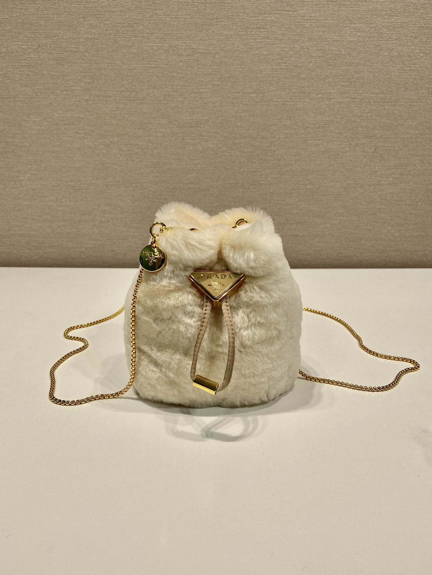 Pra*a woolen bucket 1nr016 bag-9*9.5*6cm