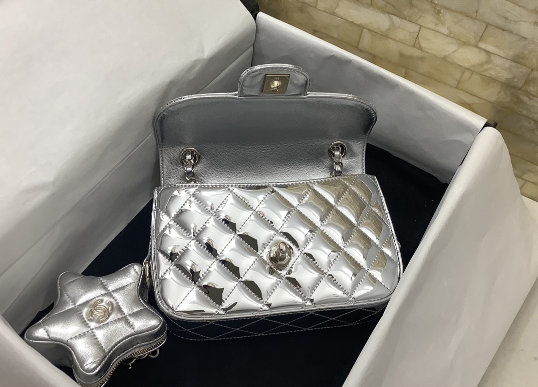 Ch@nel 2024SS Mini Flap Bag & Star Coin Purse-20*15*4CM