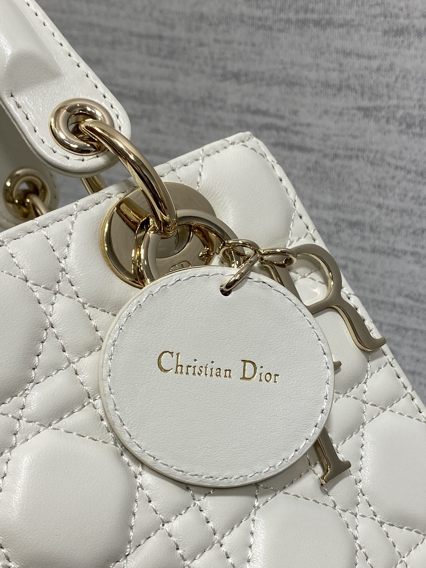 lady D*or bag-gold hardware-20*16.5*8cm