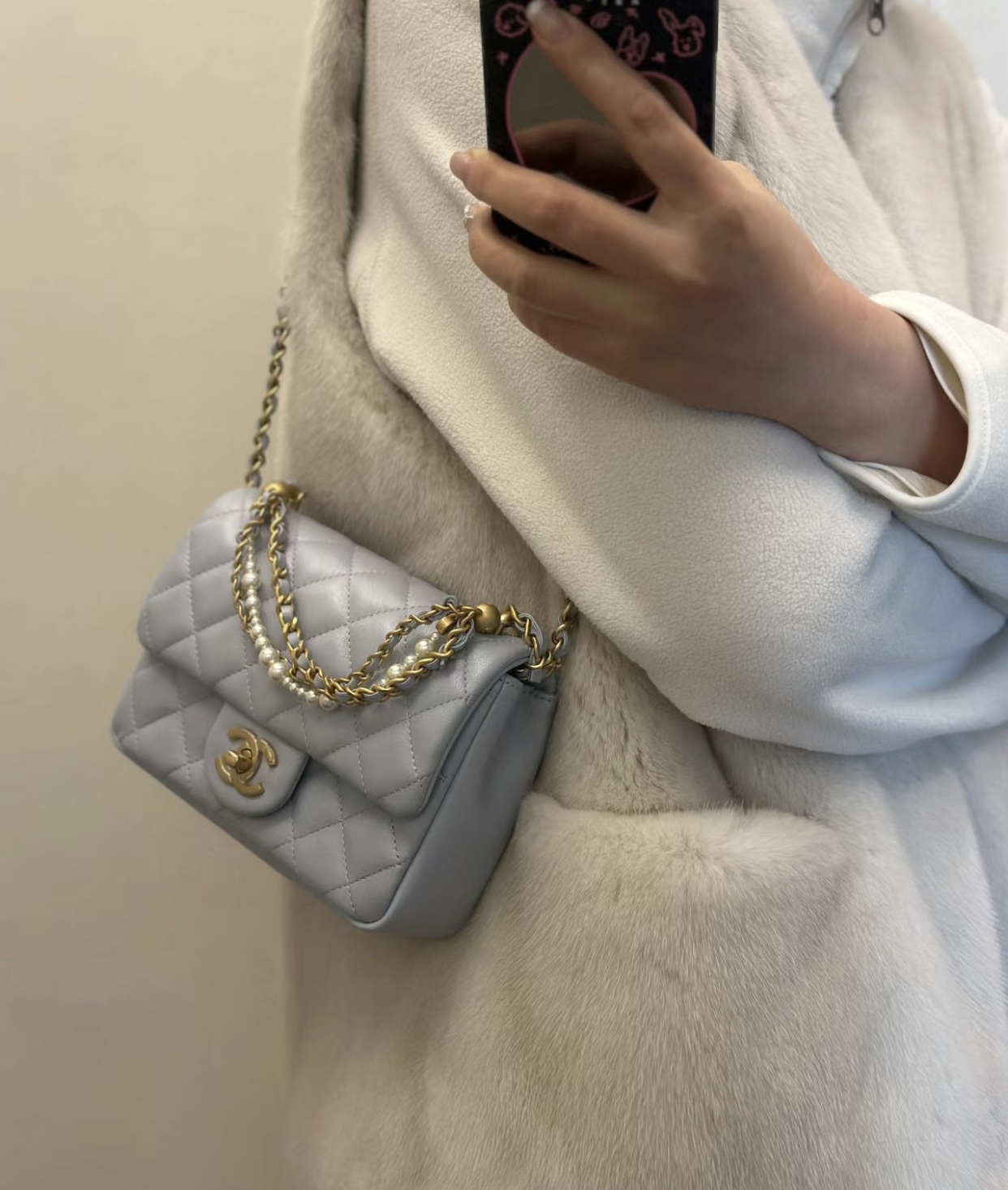 Ch@nel Flap Bag-12.5*17*5CM