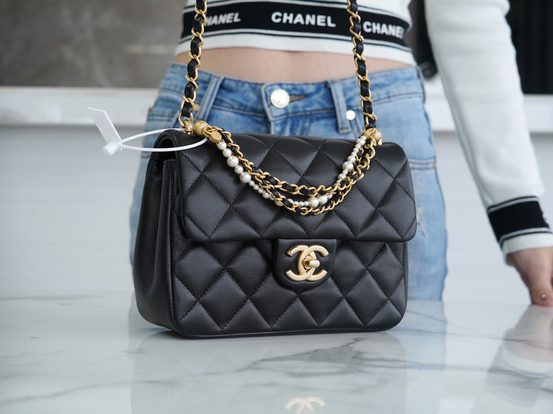 Ch@nel Flap Bag-12.5*17*5CM