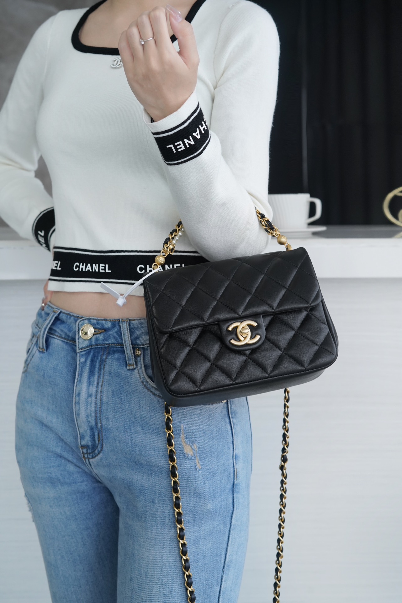 Ch@nel Flap Bag-12.5*17*5CM