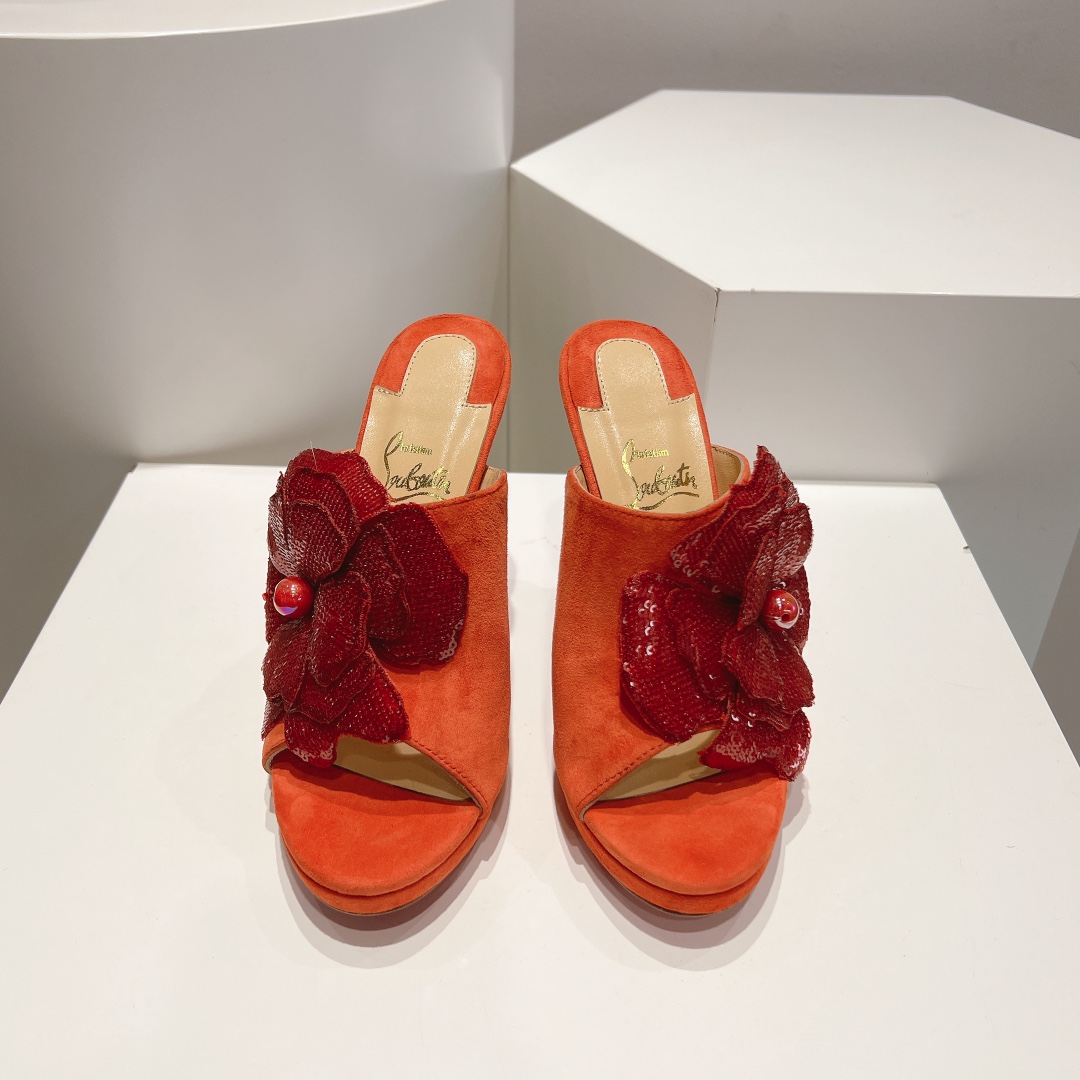 Ch**an louboutin slides-12cm