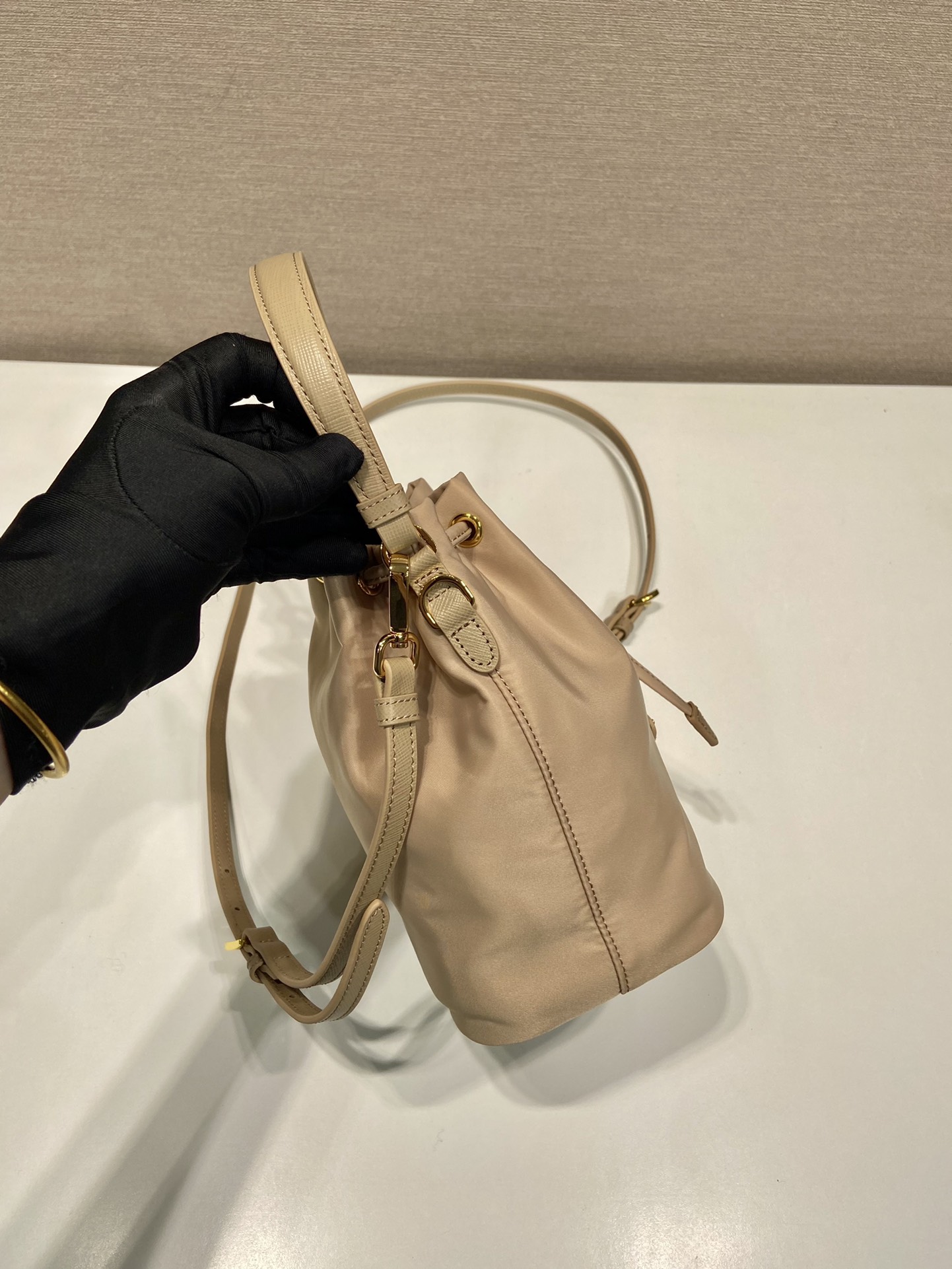 Pra*a 1be067 bucket bag-15.5*19.5*10cm