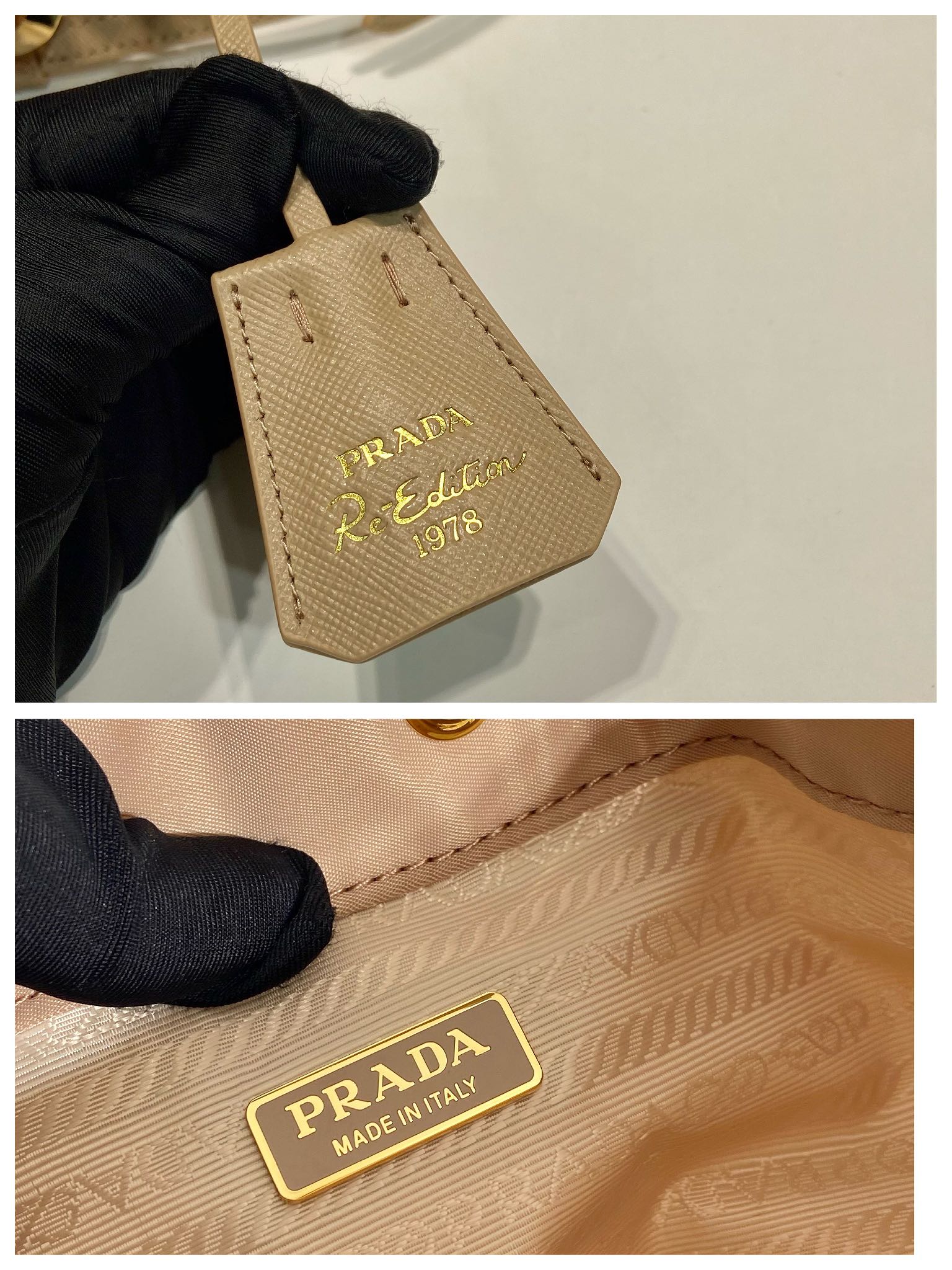 Pra*a 1be067 bucket bag-15.5*19.5*10cm