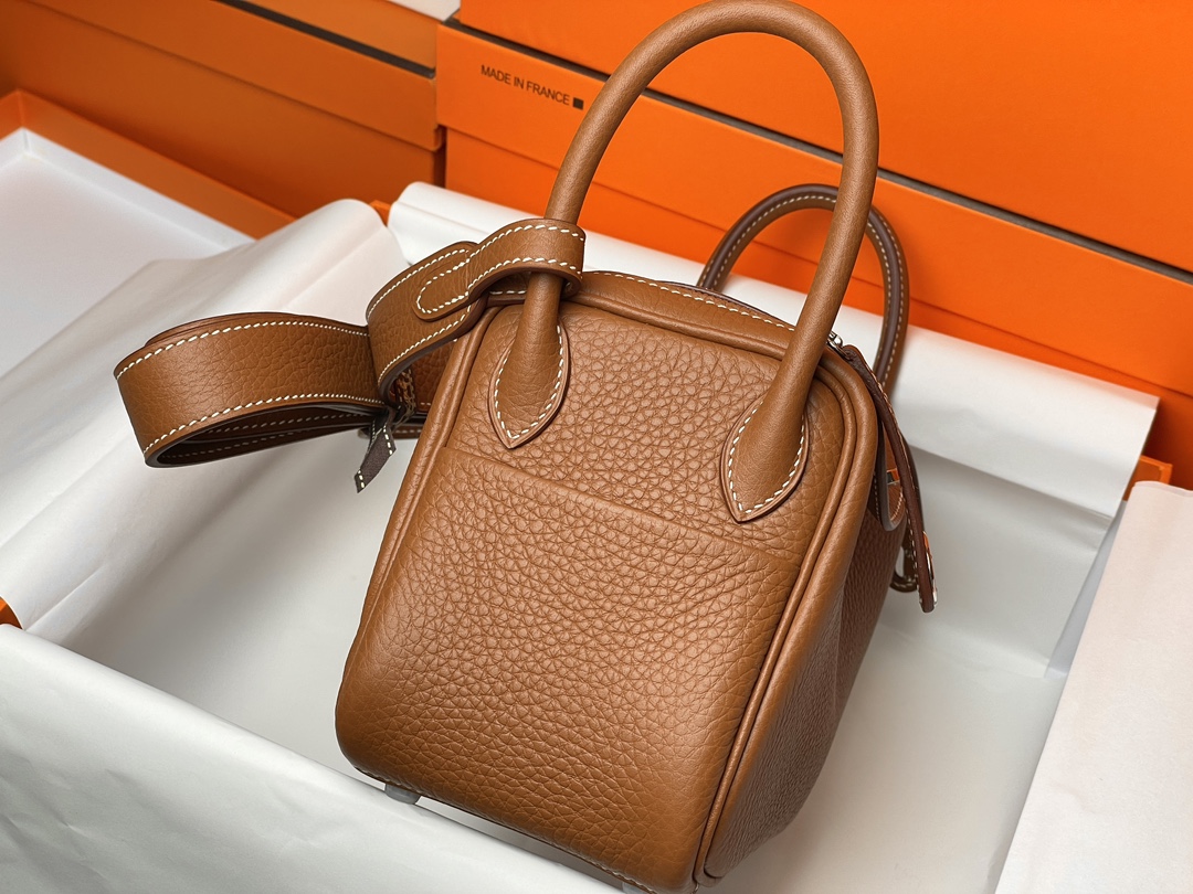 H**mes lindy 19-tc leather-19cm