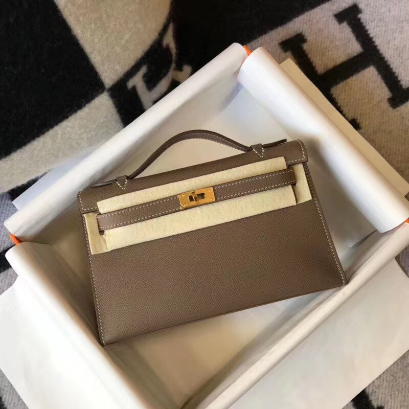 H**mes mini kelly pochette-epsom leather-22cm