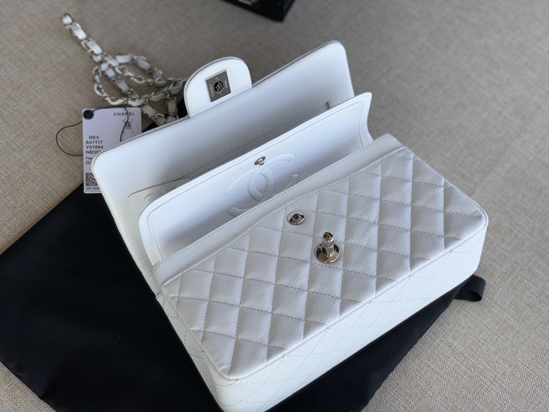 Ch@nel Flap Bag-Caviar-23CM