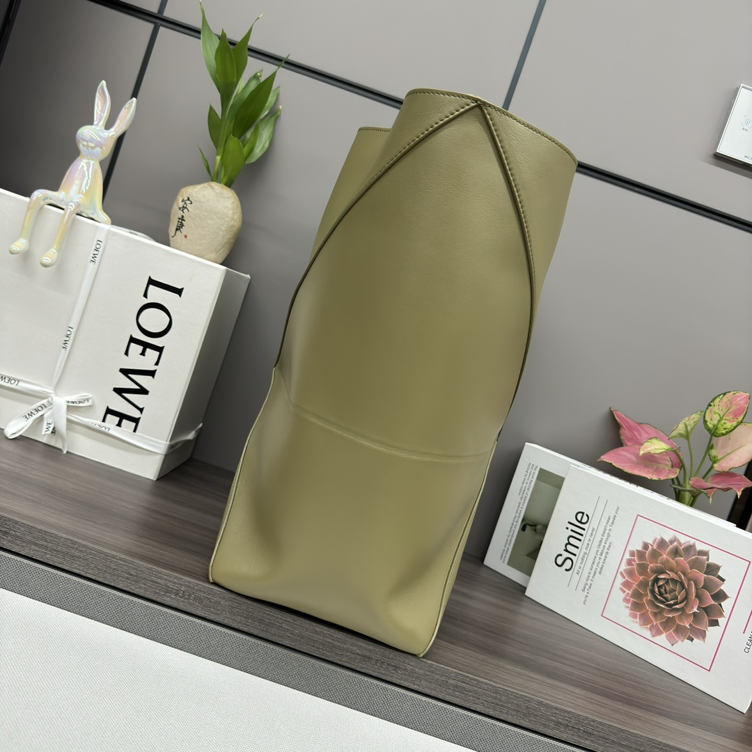 L0ew* puzzle fold leather tote-42*18*41cＭ