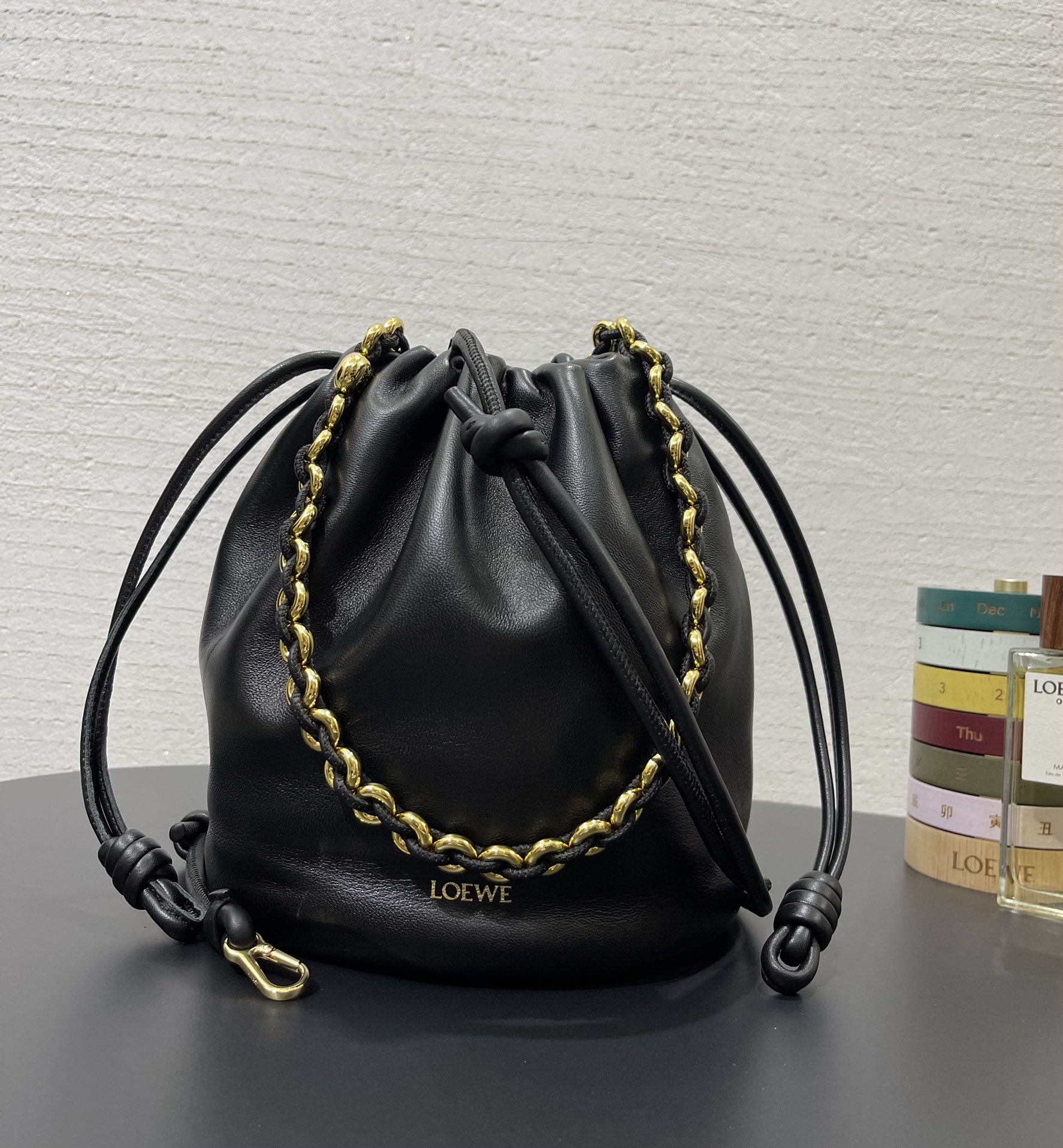 L0ew* mini flamenco purse bag-32*17*24cm