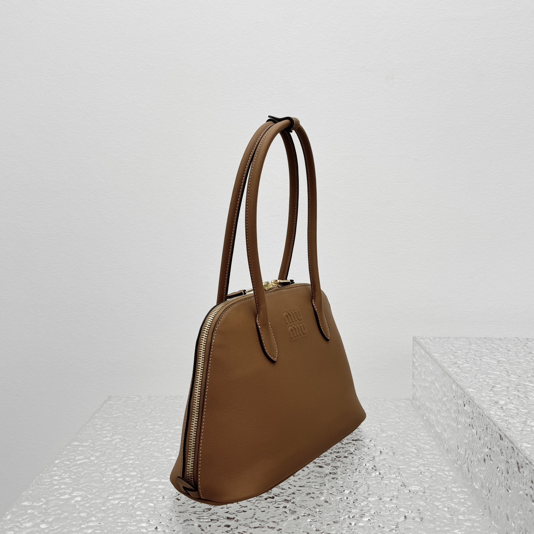 M*um*u casual style plain leather elegant style bridal logo-33*13*21cm