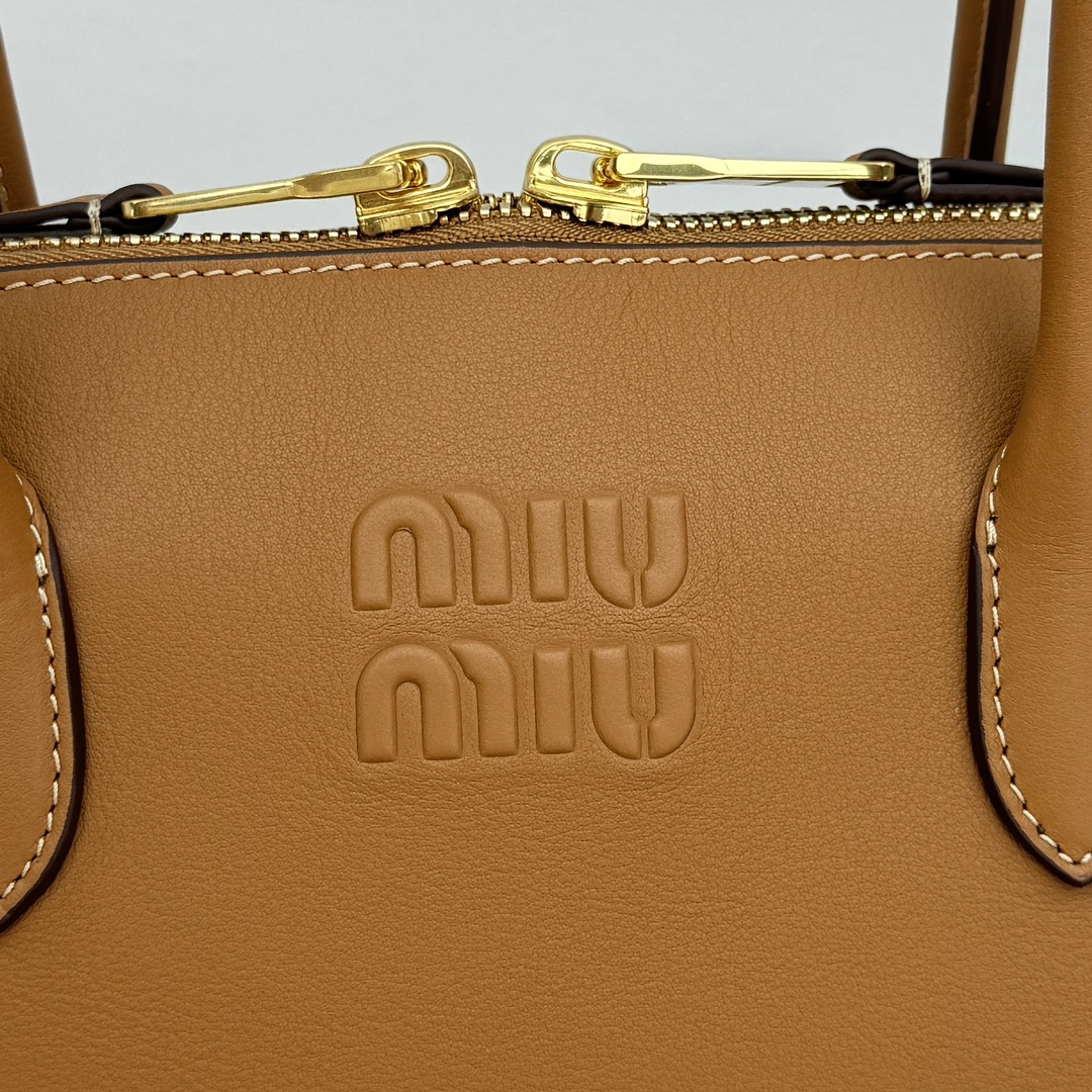 M*um*u casual style plain leather elegant style bridal logo-33*13*21cm
