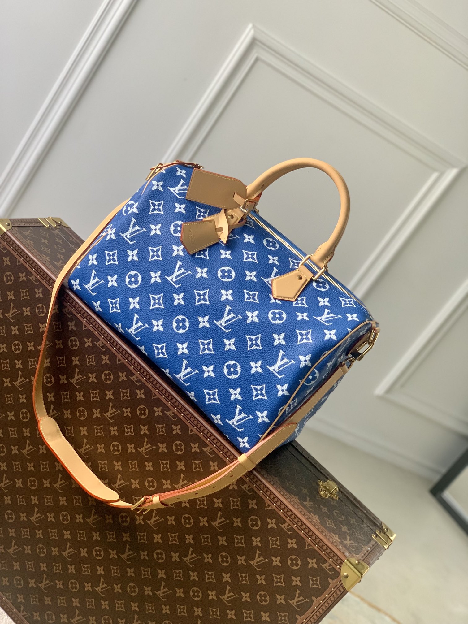l0*is V*t0n speedy p9 bandoulière 40 monogram leather -40 x 26 x 23cm