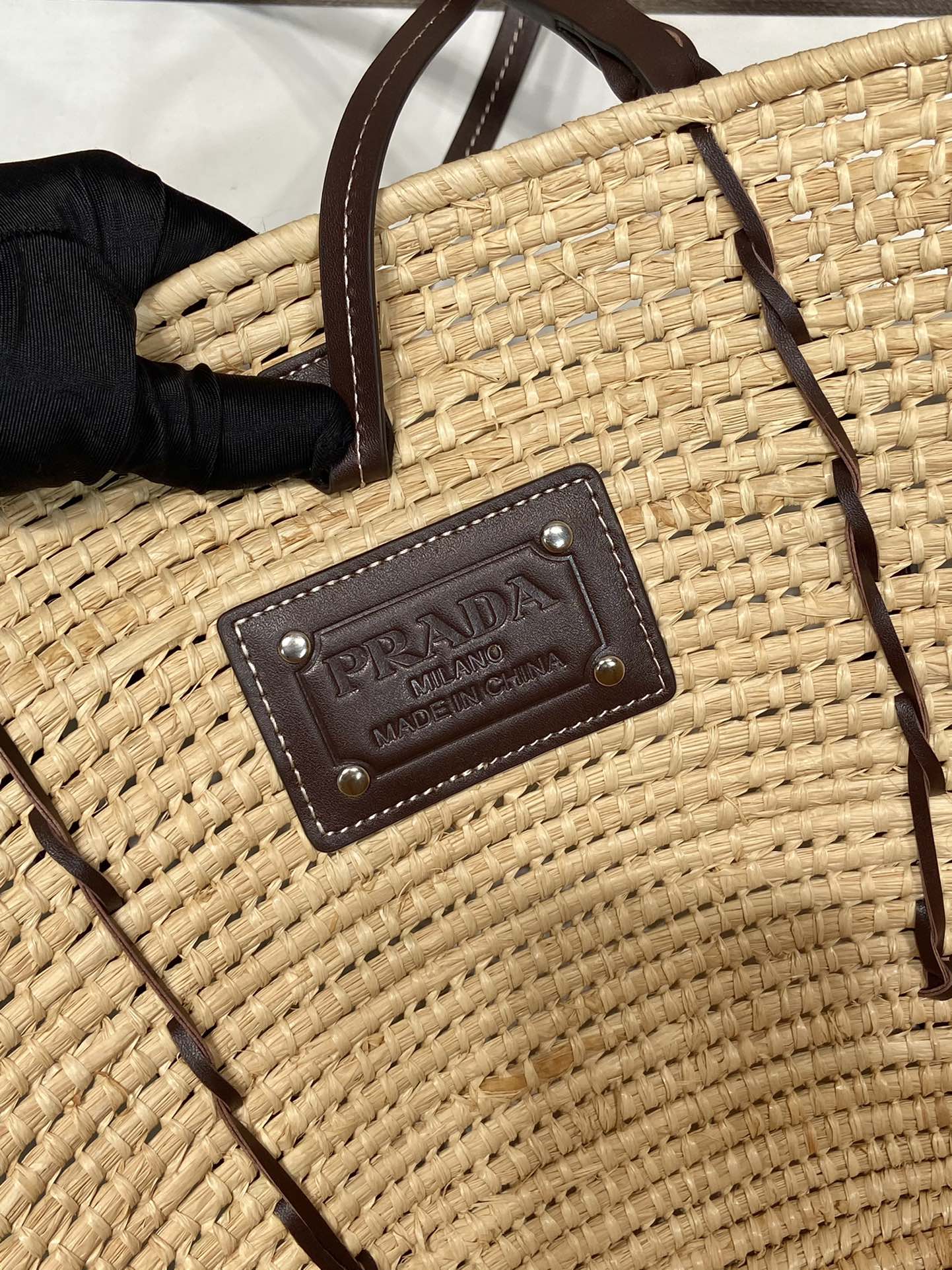 Pra*a 1bg312 basket bag-24*24*17cm