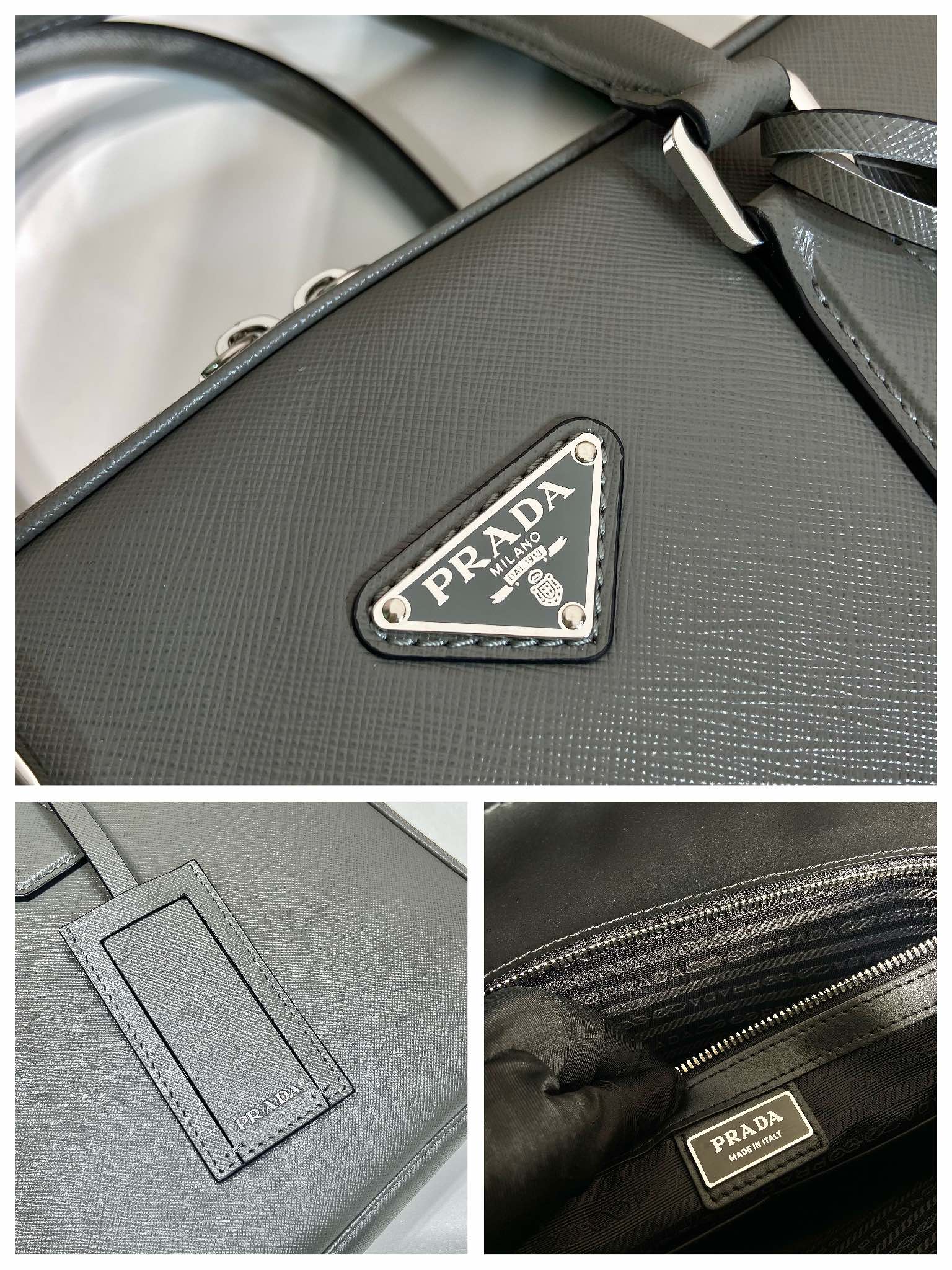 Pra*a | saffiano leather work bag-2ve022-36*28*6.5cm