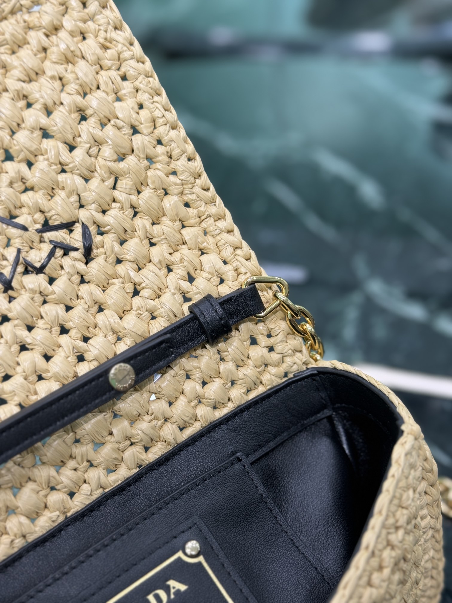 Pra*a woven bag-1bf135-20*13*7cm