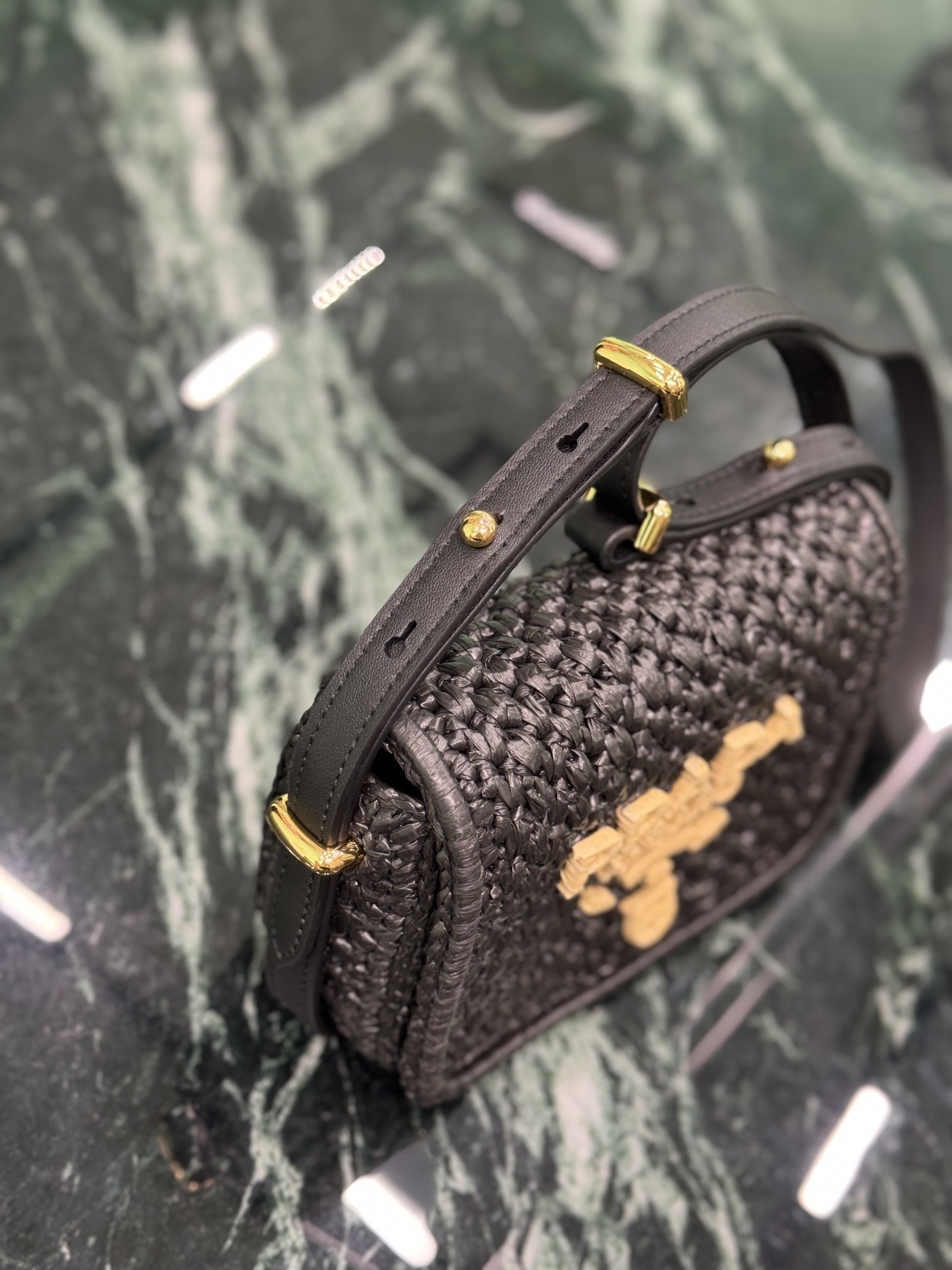 Pra*a woven bag-1bd362-6*12*6cm