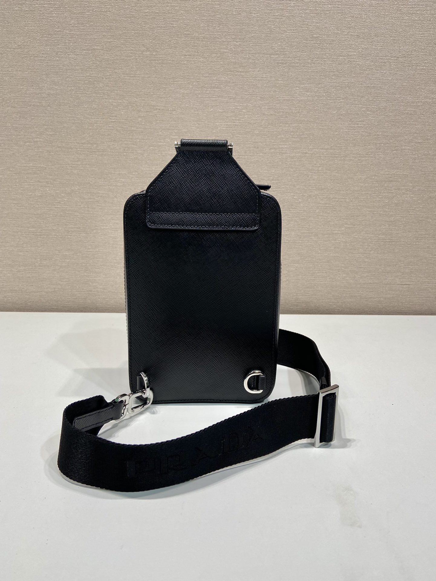 Pra*a 2vz106 Pra*a brique saffiano leather bag-14*20*5cm