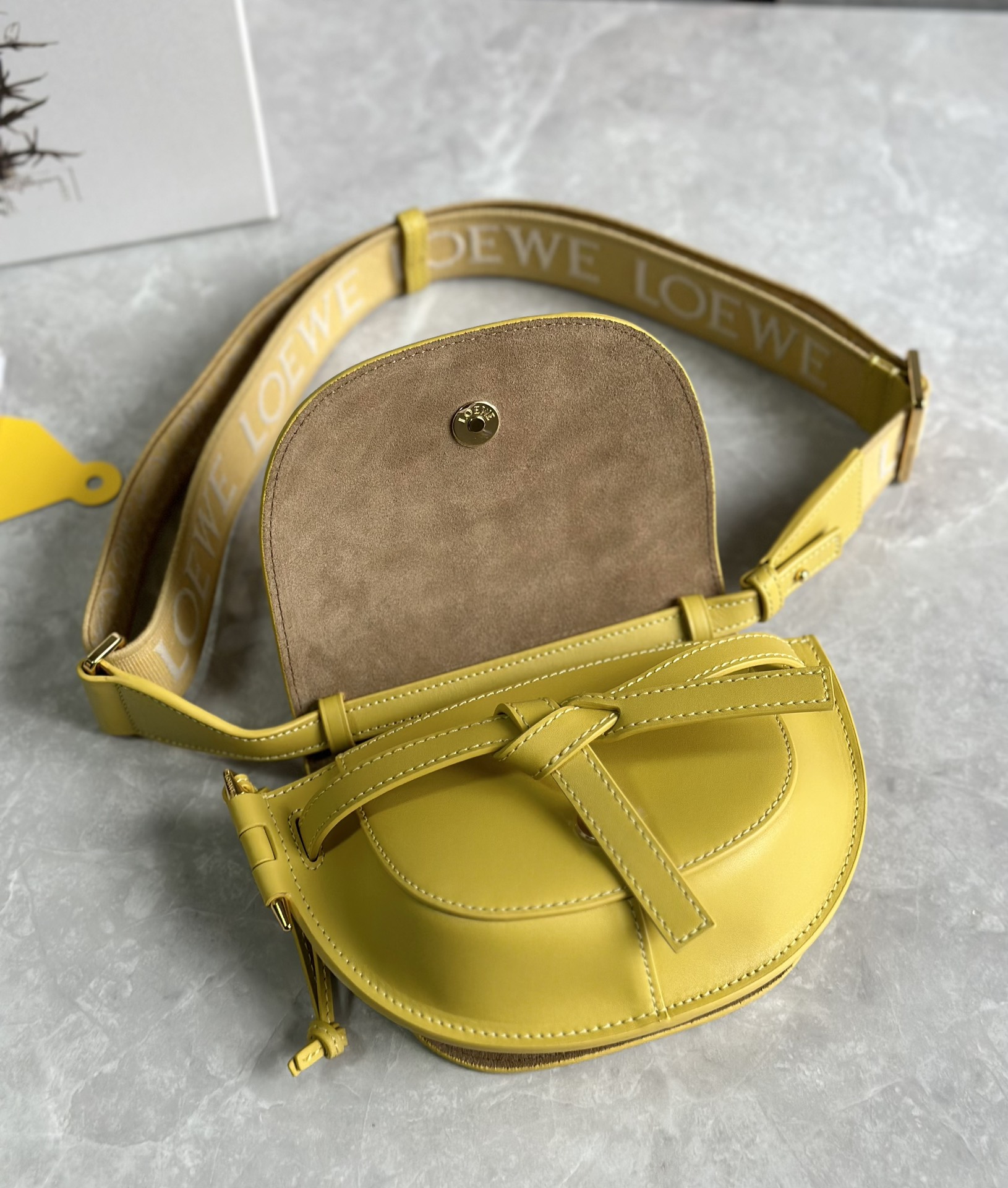 L0ew* mini puzzle gatedual bag-21*12.5*9cm
