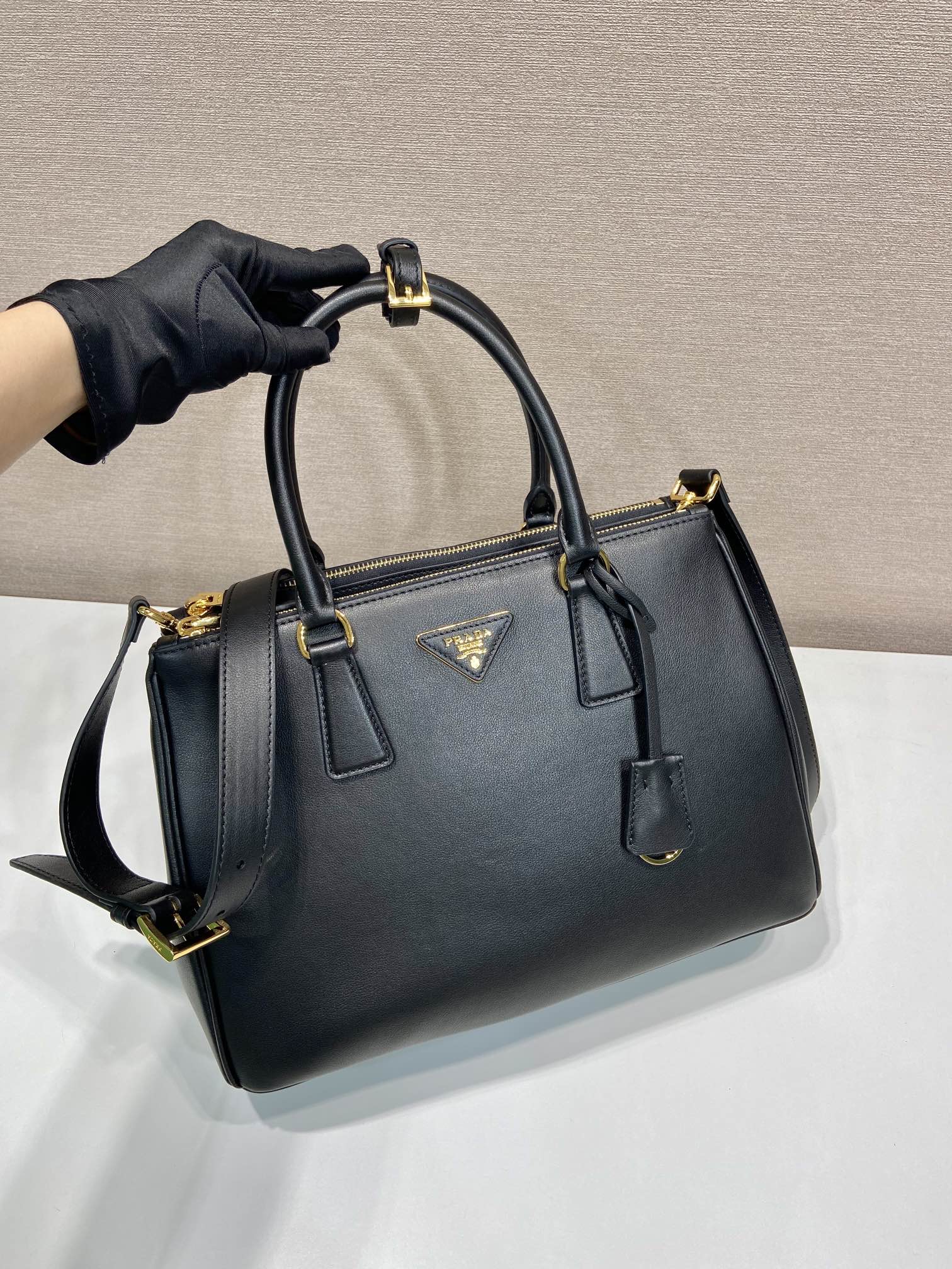 Pra*a borsa galleria in saffiano 1ba863-28*20*12&32*22.5*13.5cm