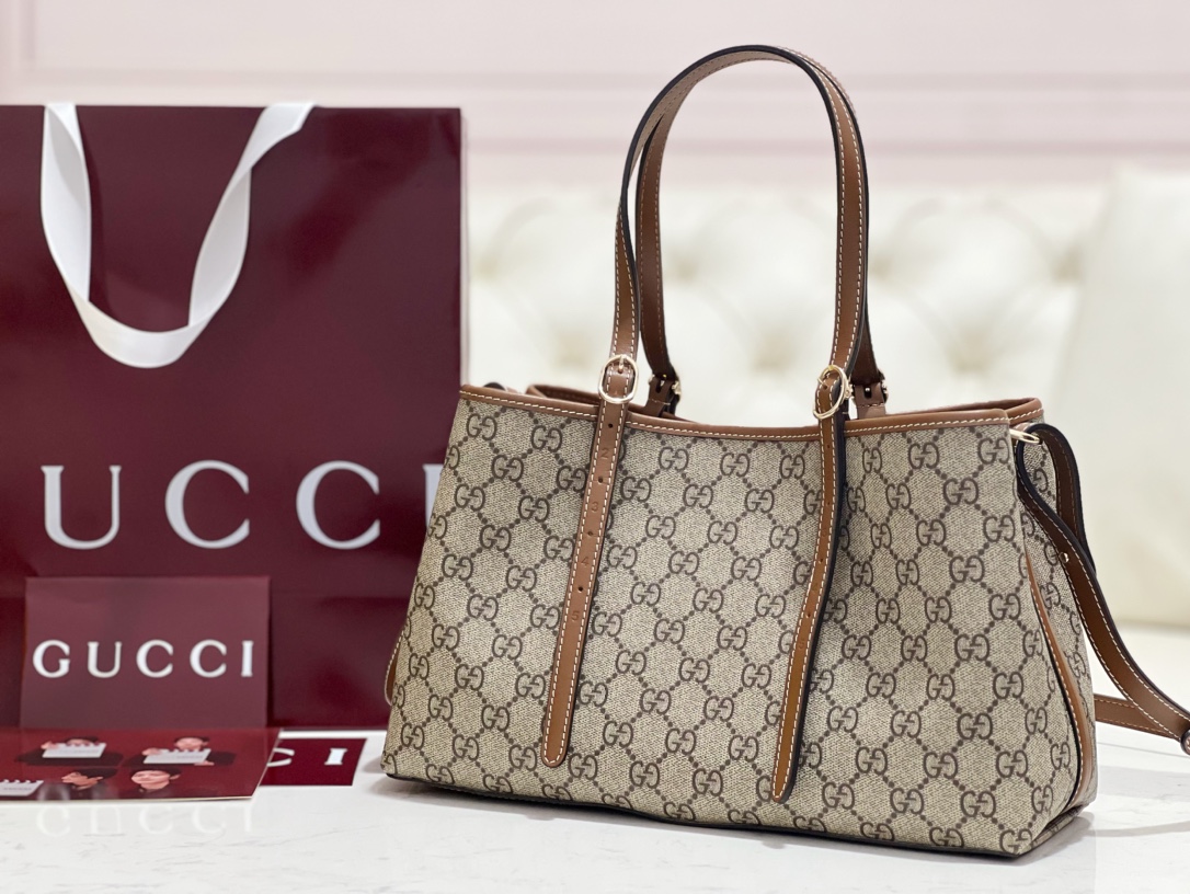 G*u*i emblem tote bag-30*18*11cm