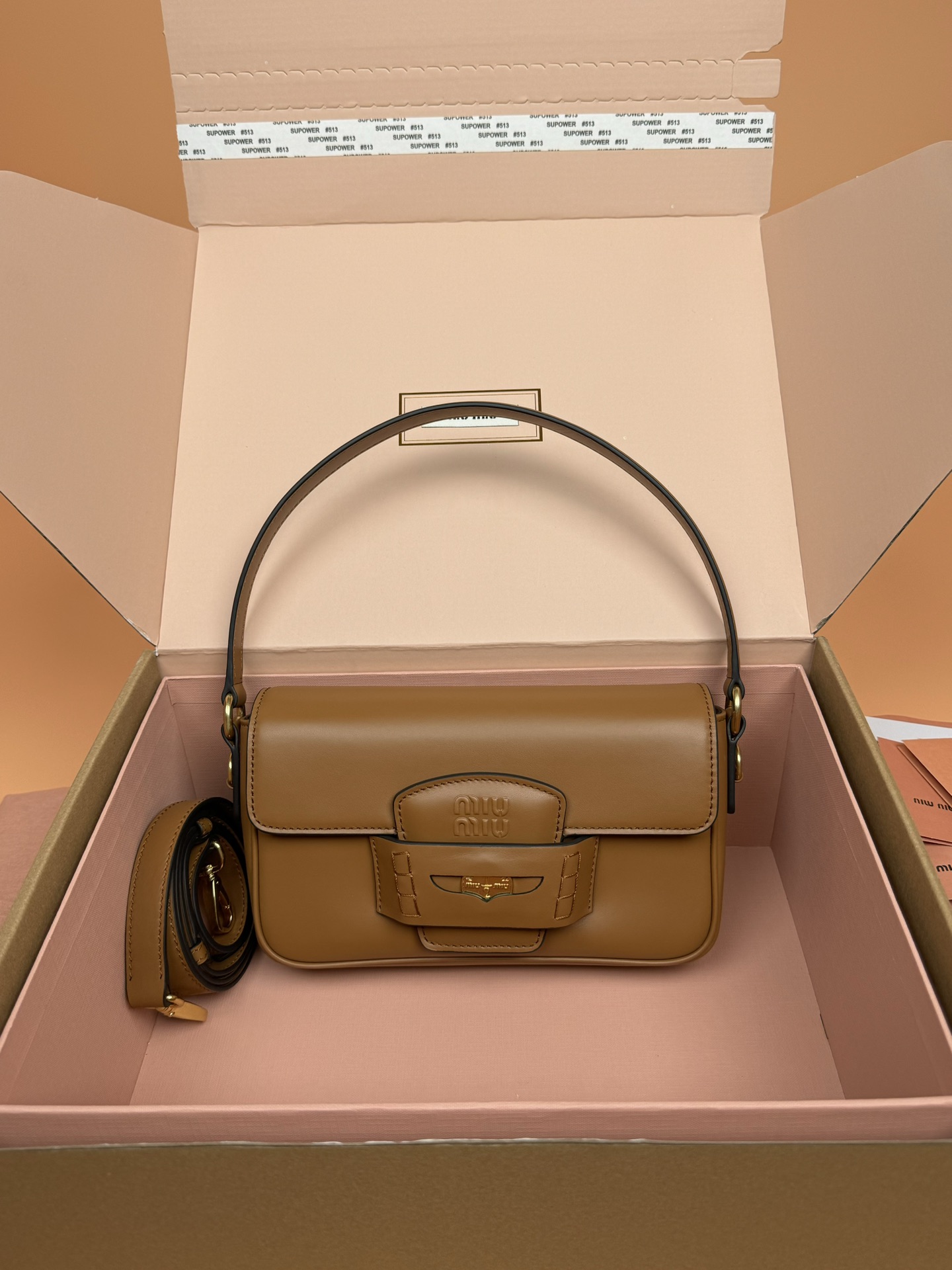 M1um1u penny leather bag-23*12.5*5cm
