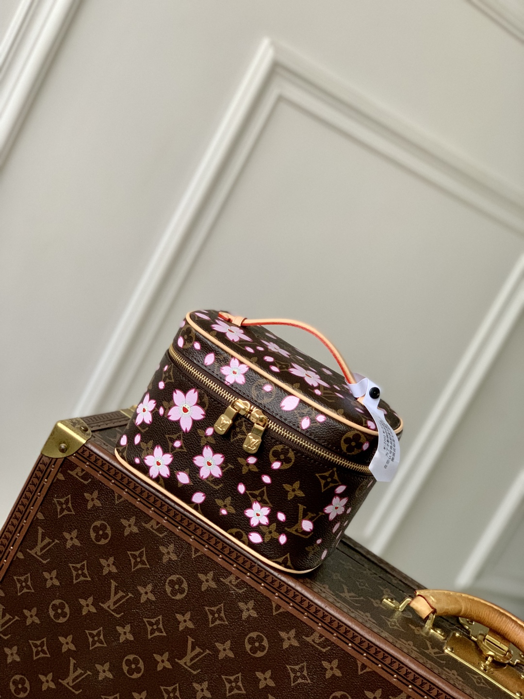 l0vis Vvtt0n x takashi murakami nice mini sakura brown-13.5*12*20cm