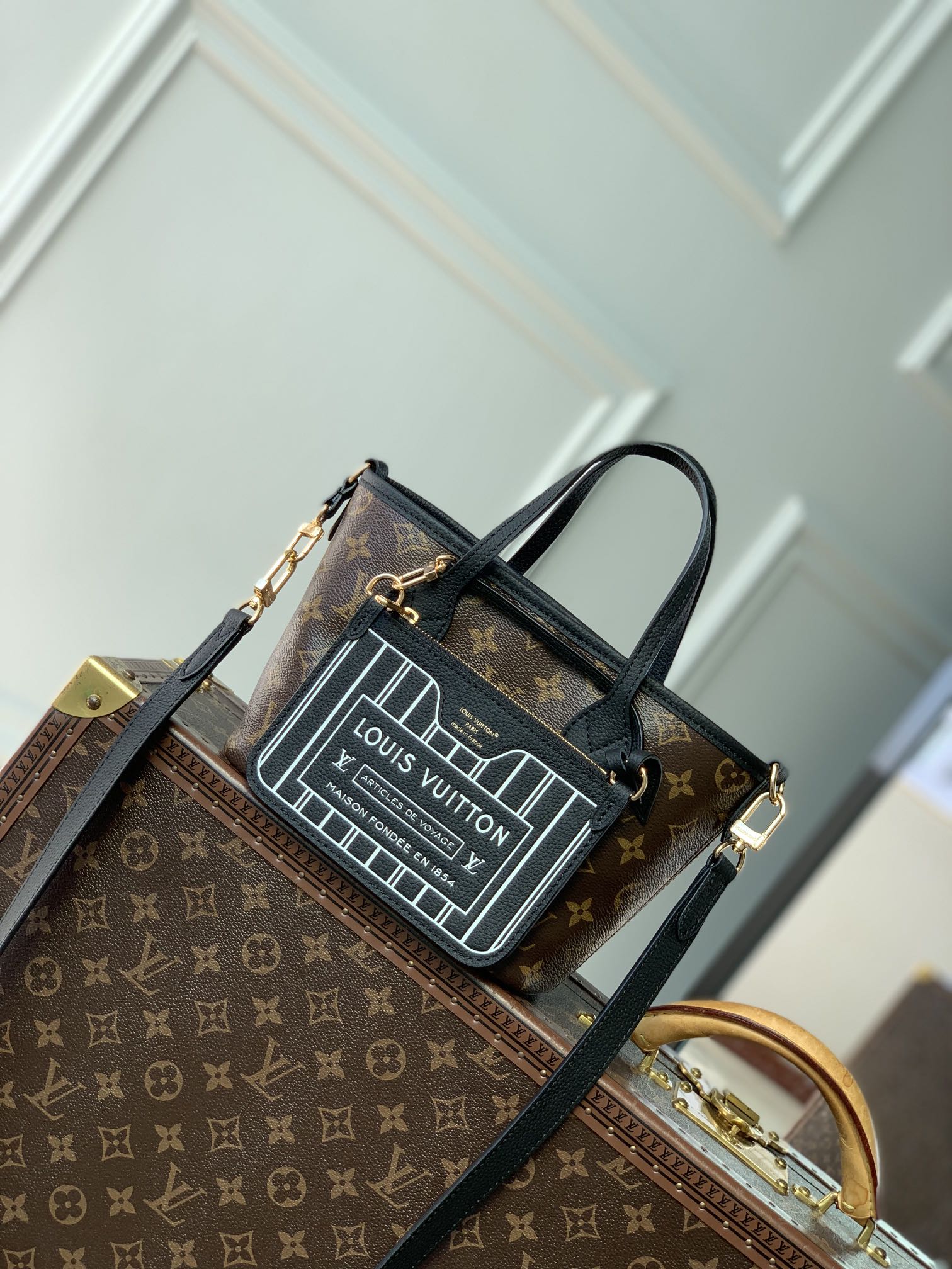 l0vis Vvtt0n neverfull bandoulière inside out bb-m12099-24 x 14 x 9cm