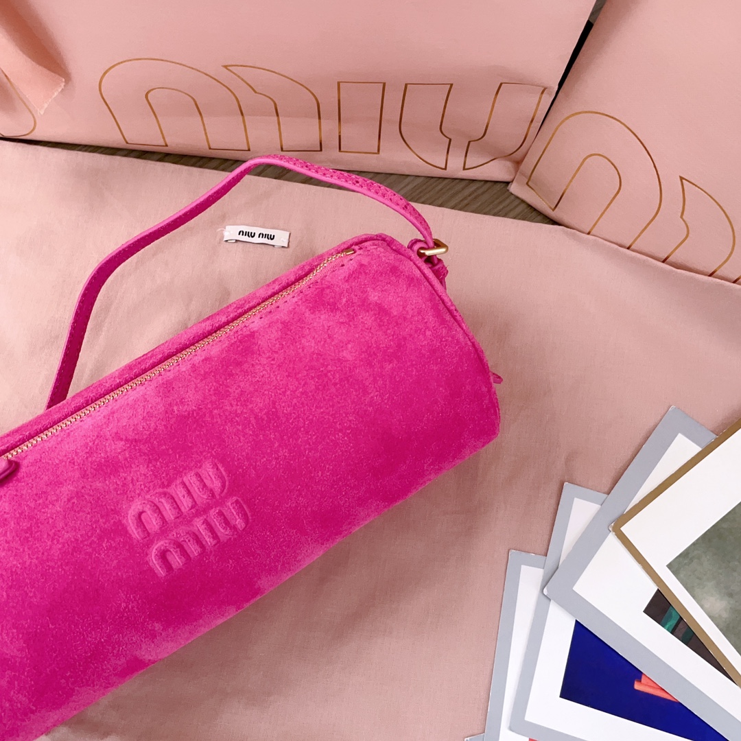 M1um1u suede pouch-22 x 9 x 9cm