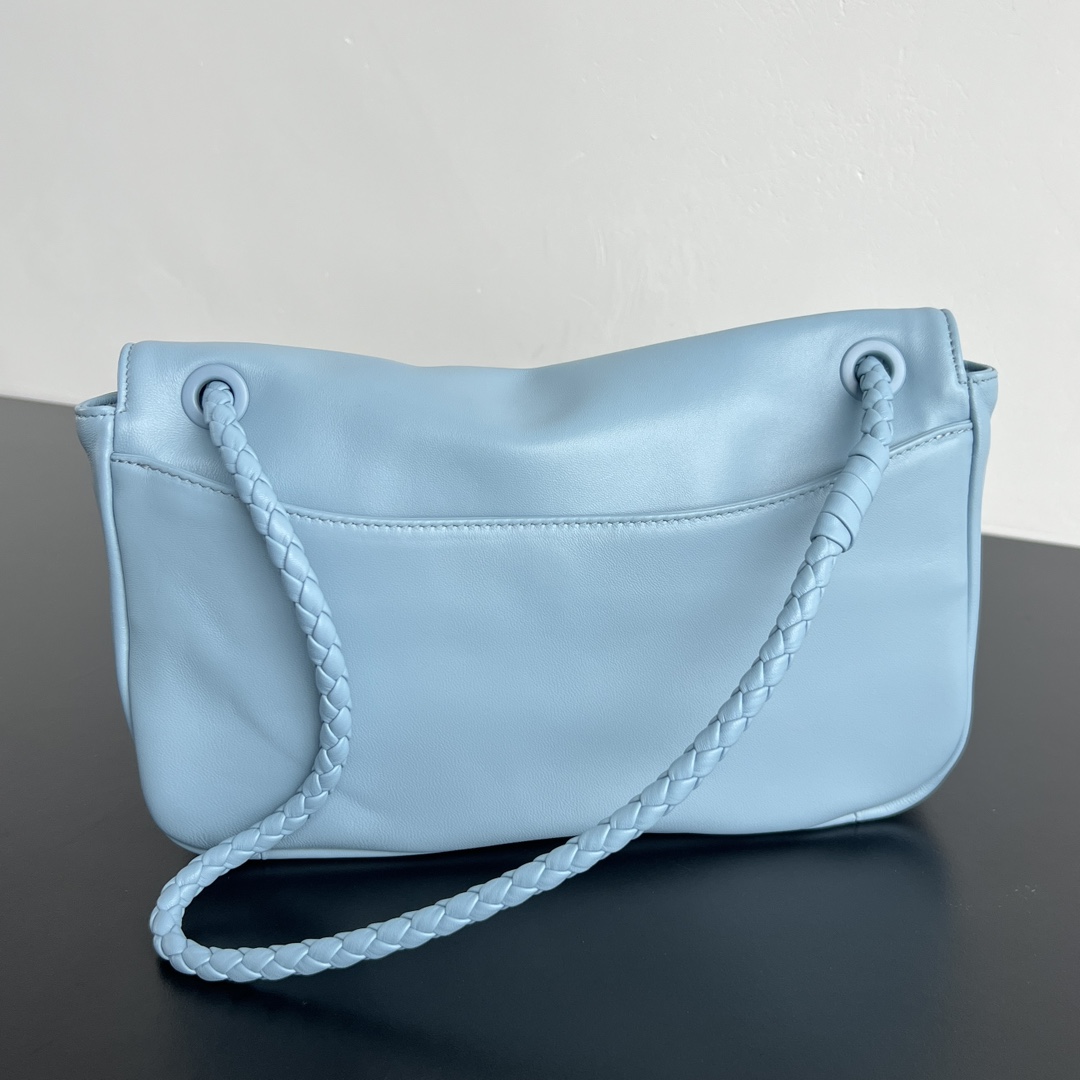 b0tt*ga Ven*ta soft lock leather shoulder bag-27x16x6cm
