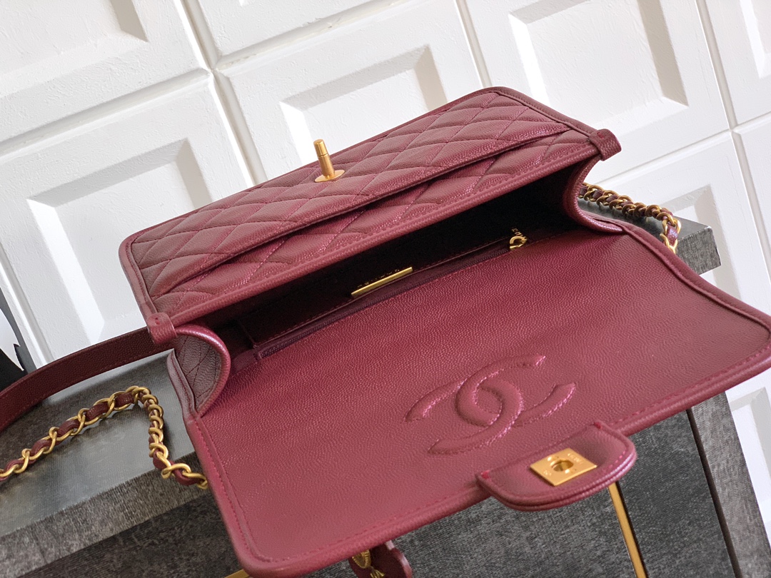 Ch@nel Flap Bag- 16.5×25× 8.5CM