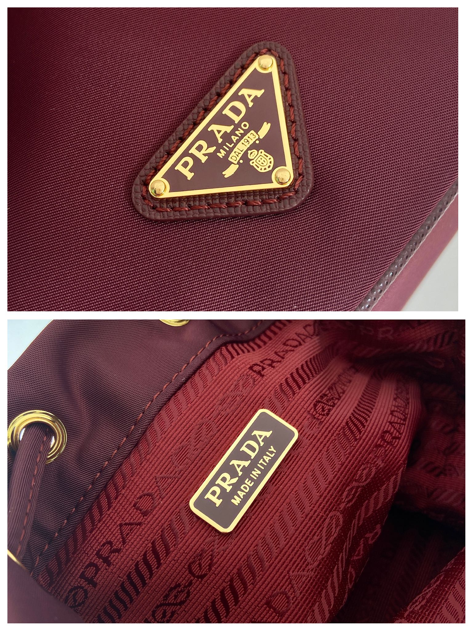 Pra*a 1be067 bucket bag-15.5*19.5*10cm