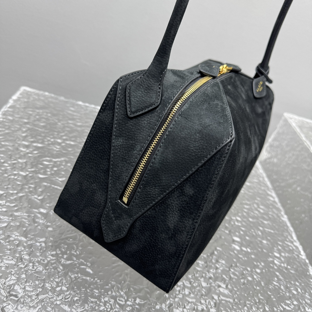 ALAÏA Le Bulldog medium Nubuck Shoulder Bag-32*17*15CM