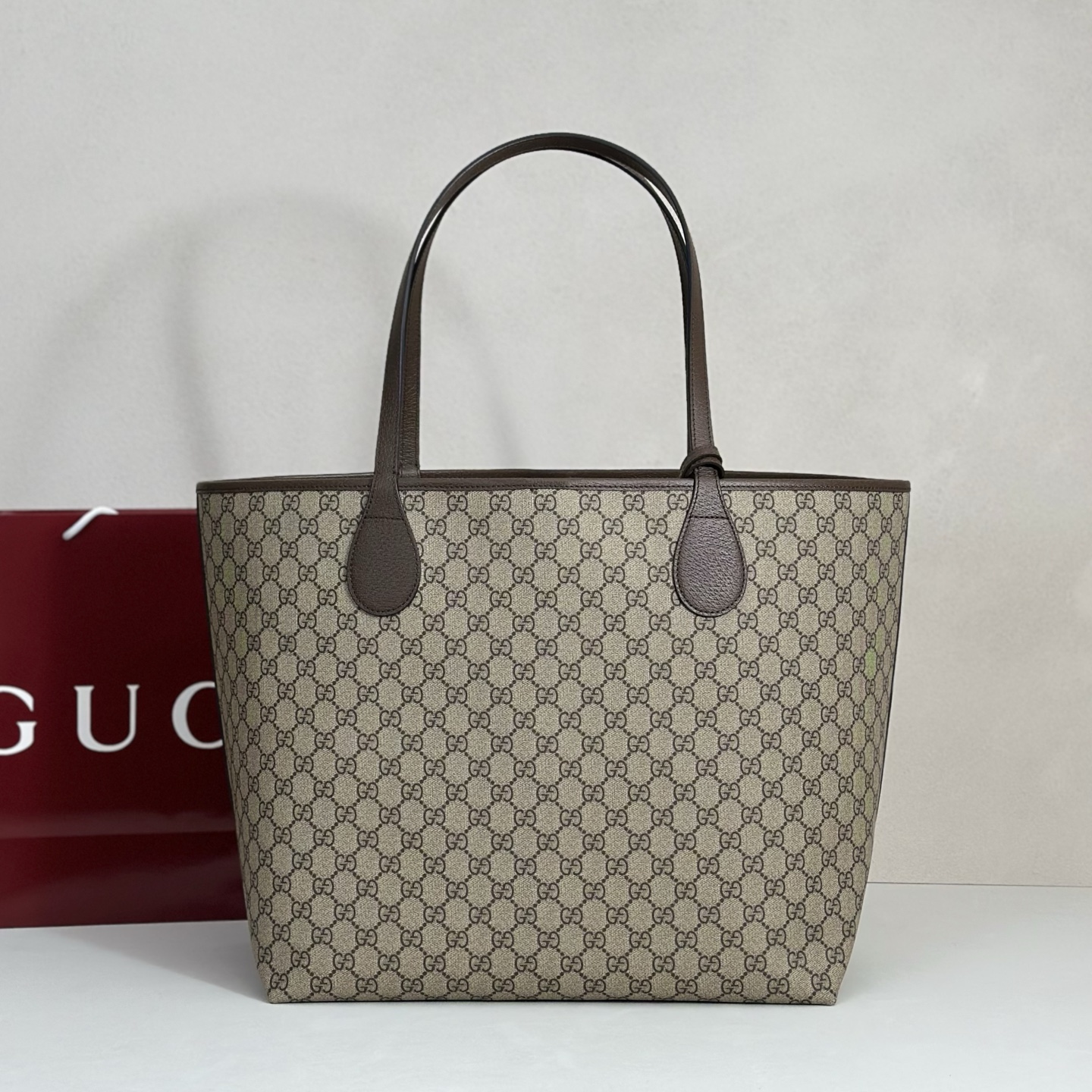 Gv*c*i Brown & Beige Ophidia GG Svp*me Tote -37.5*34.5*22CM