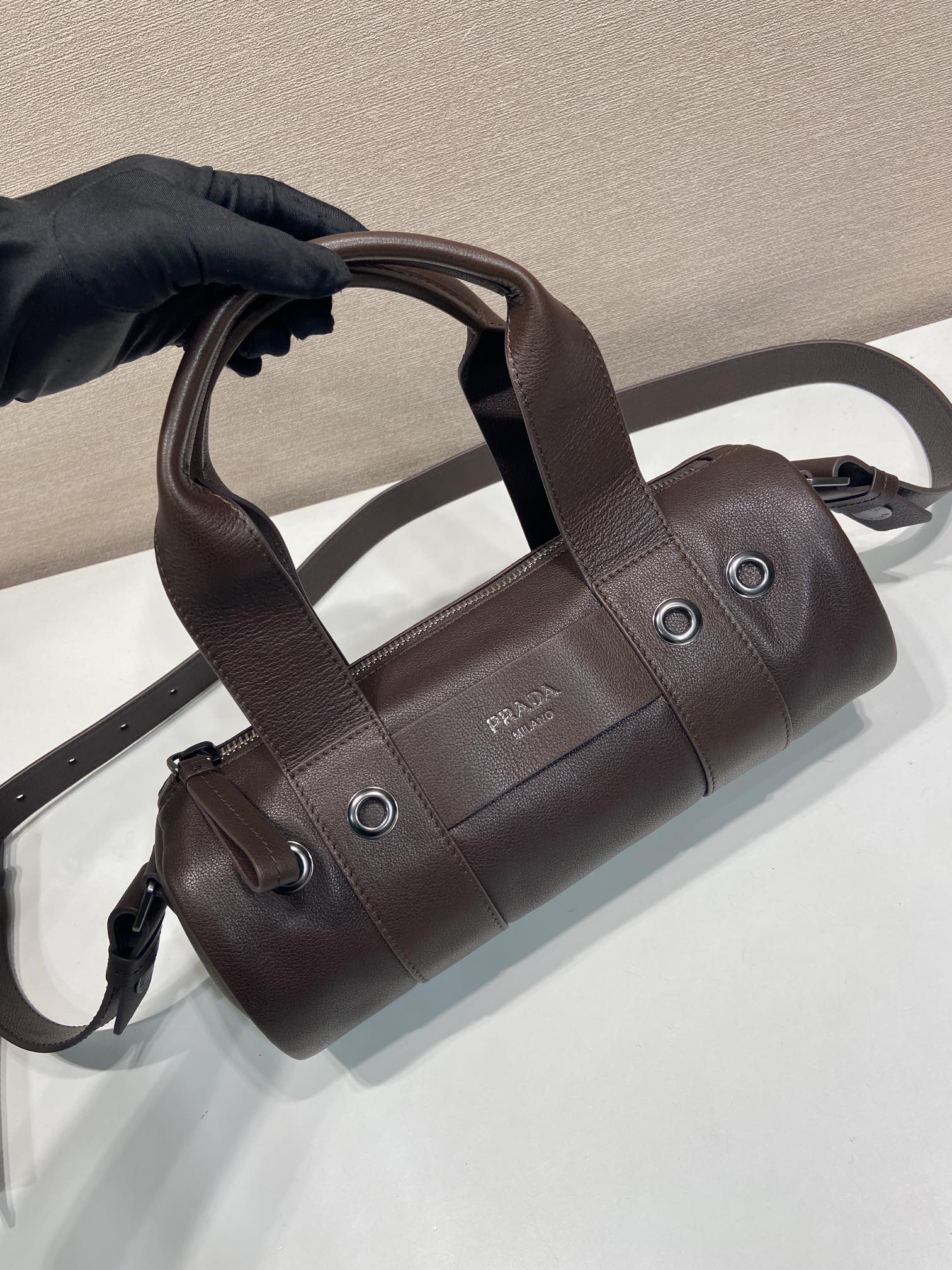 Pra*a Large Route Leather Tote Bag -28.5*12*12cm