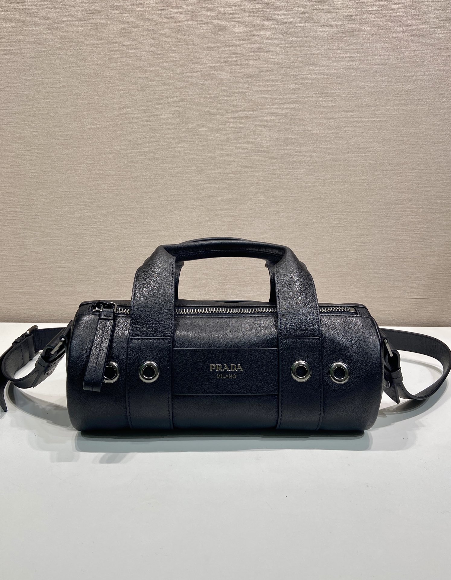 Pra*a Large Route Leather Tote Bag -28.5*12*12cm