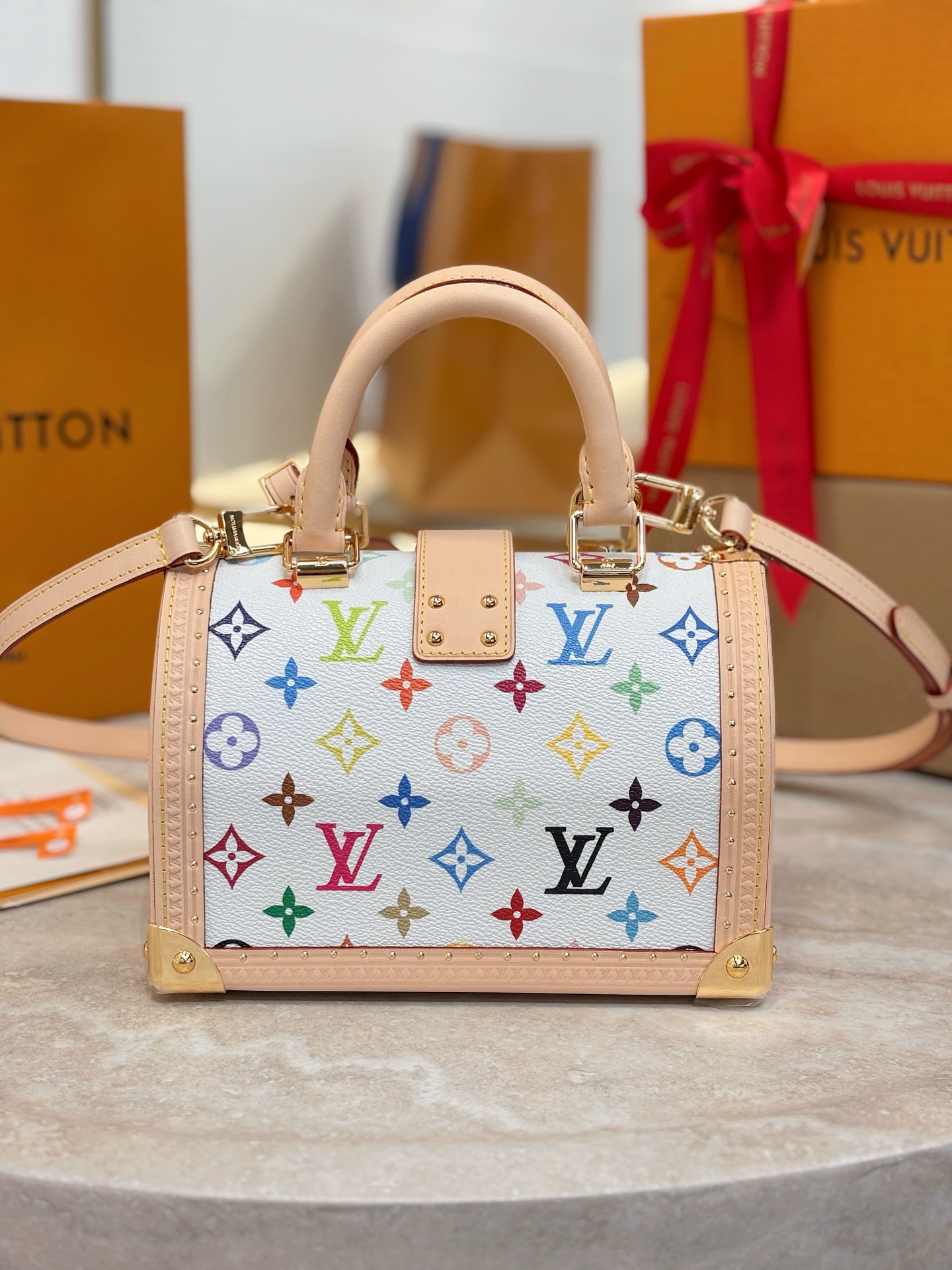 LV x TM Speedy Trunk 20 Monogram-21x15x13CM