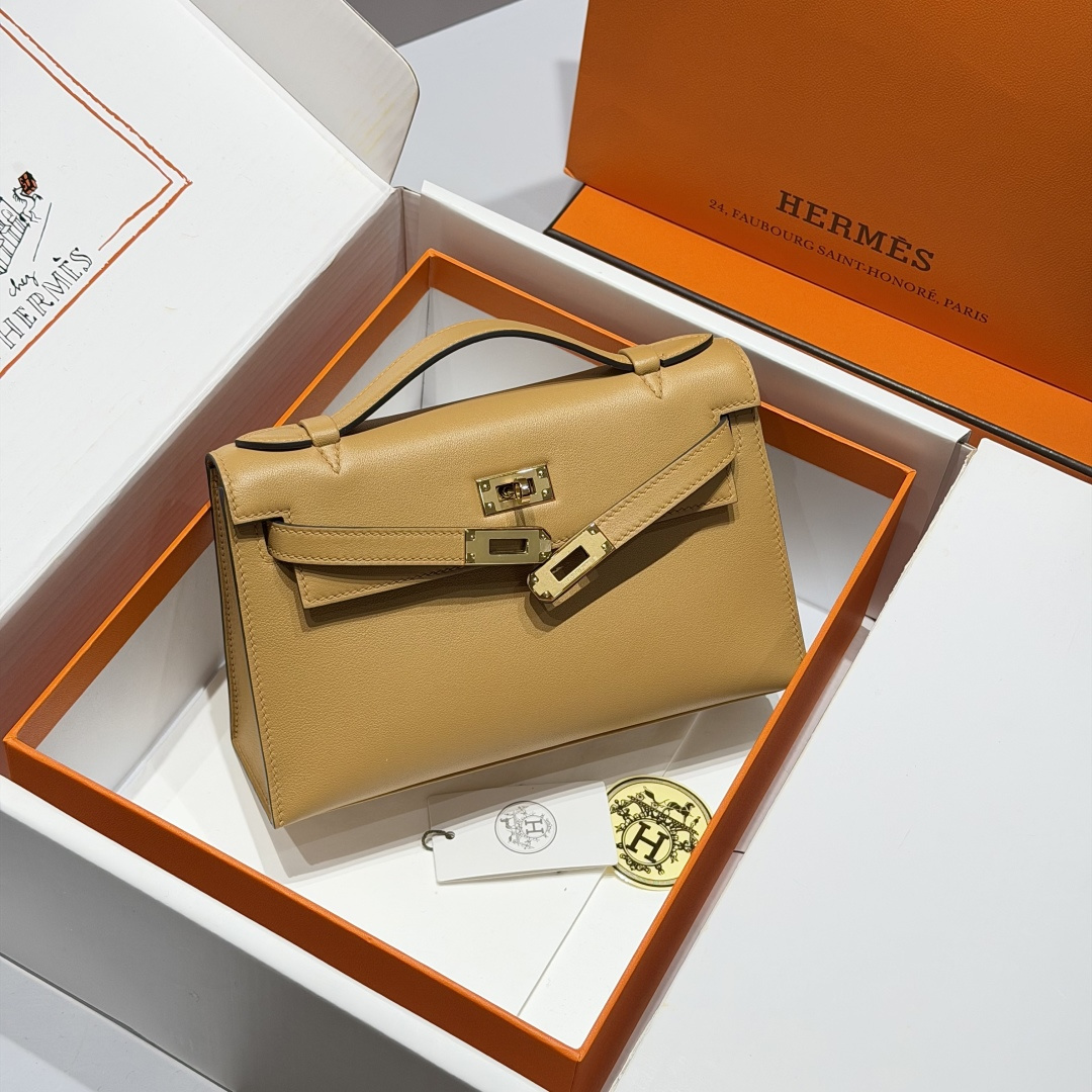 H**me5 Mini Kelly Pochette-Swift -22CM
