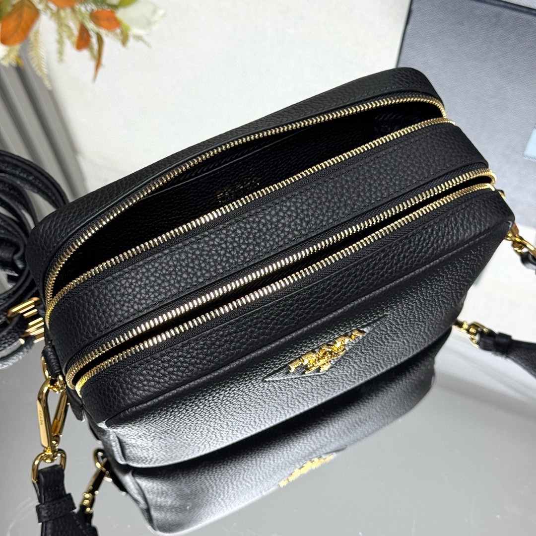 Pra*a Leather Shoulder Bag-1BH082-22*14*8CM