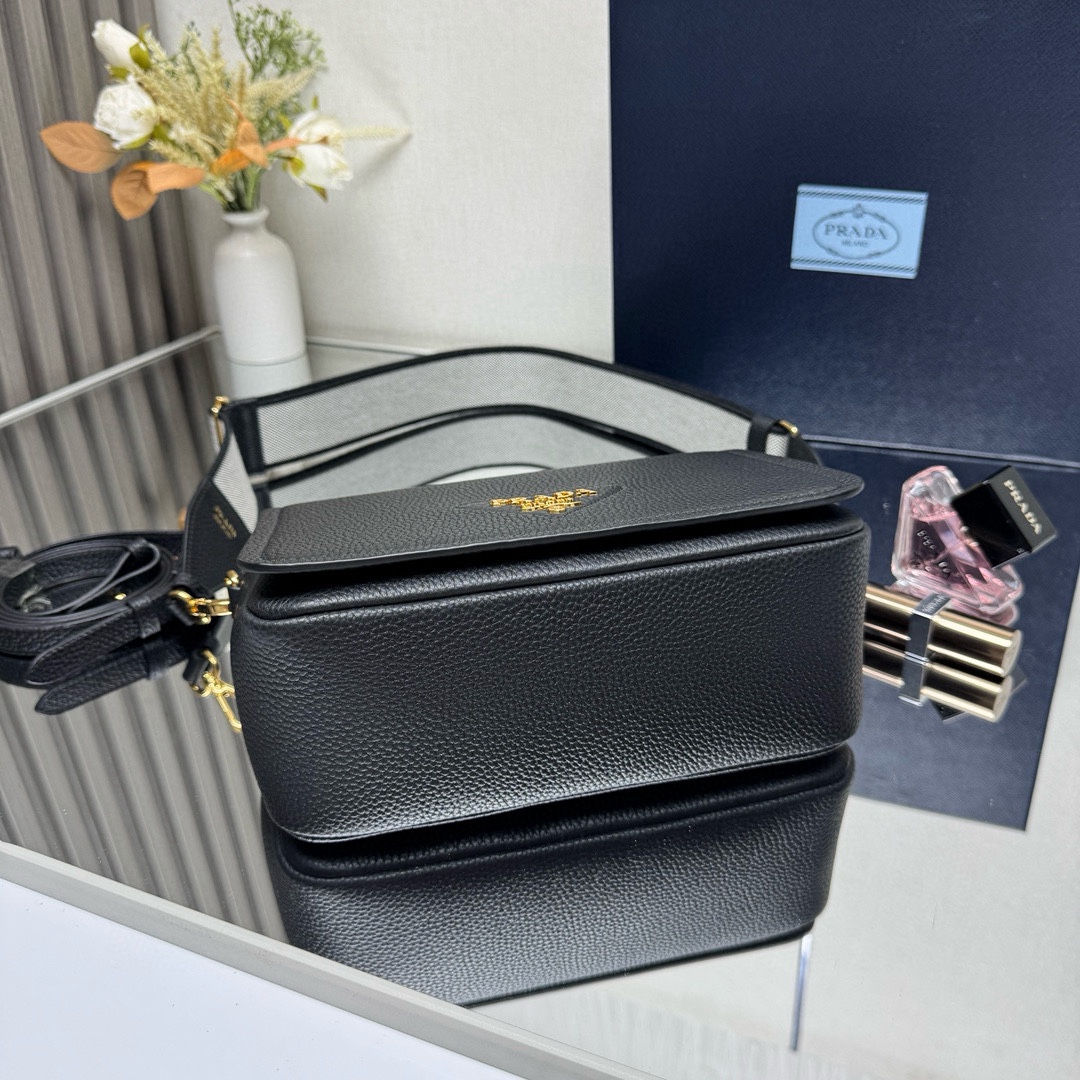 Pra*a 1BD314 Leather Shoulder Bag-23*18*9CM