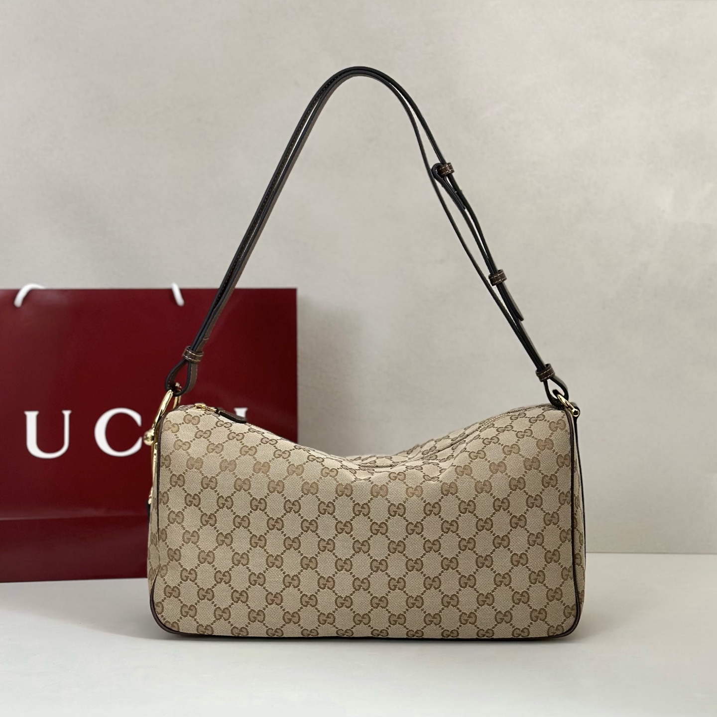 Gvc*1 Half Horsebit Medium Shoulder Bag-38*20*15CM