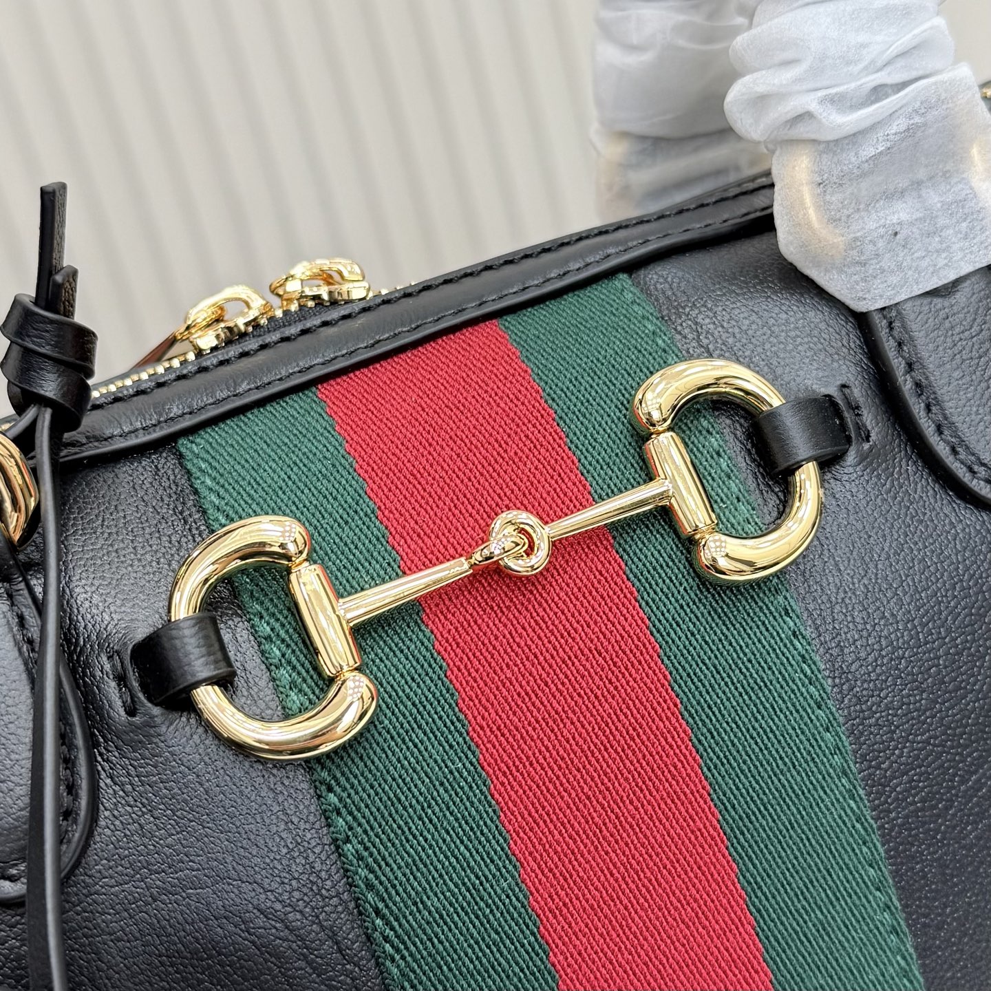 Gv*c* Borsetto Large Boston Bag In Black Leather-38.5*22.5*13CM
