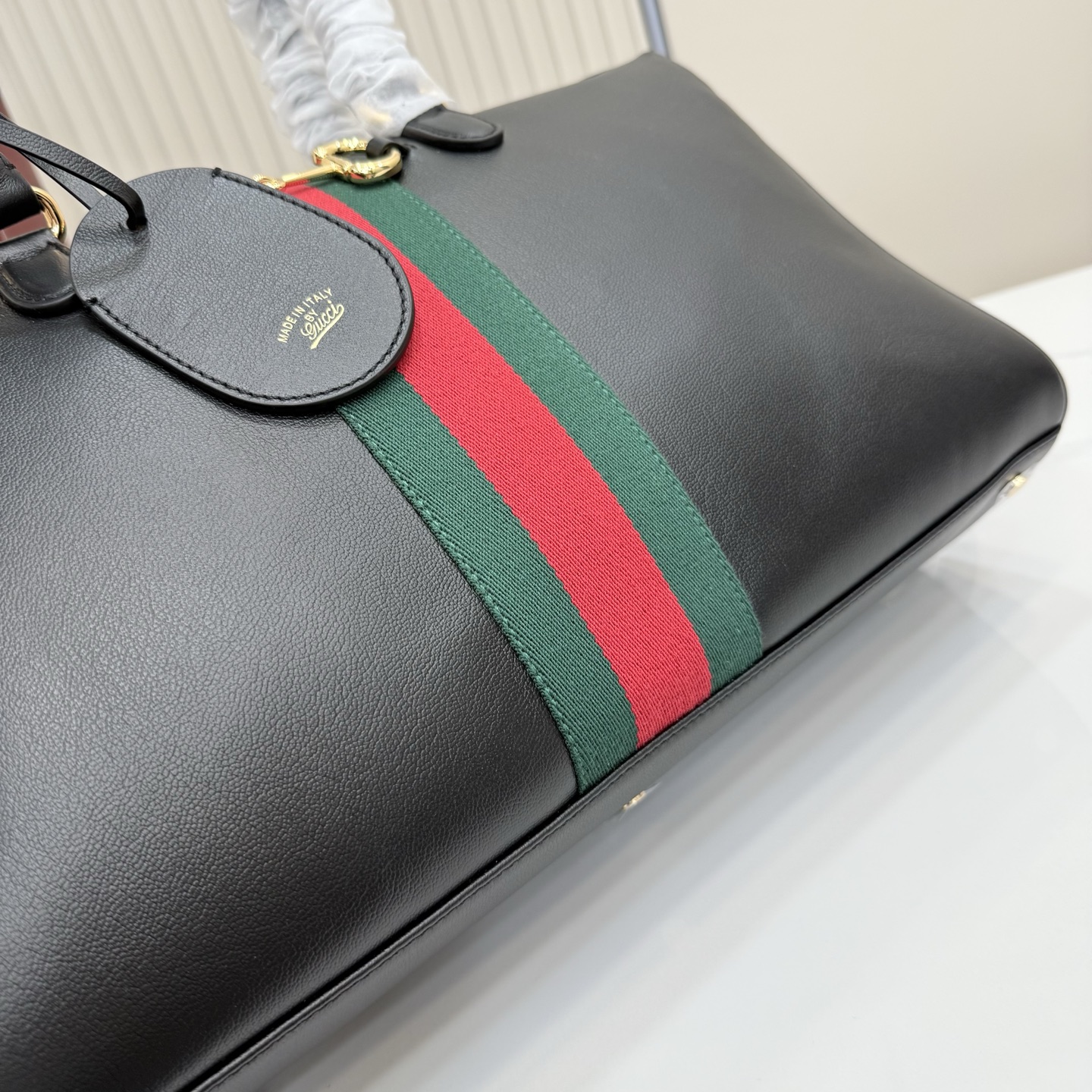 Gv*c* Borsetto Large Boston Bag In Black Leather-38.5*22.5*13CM