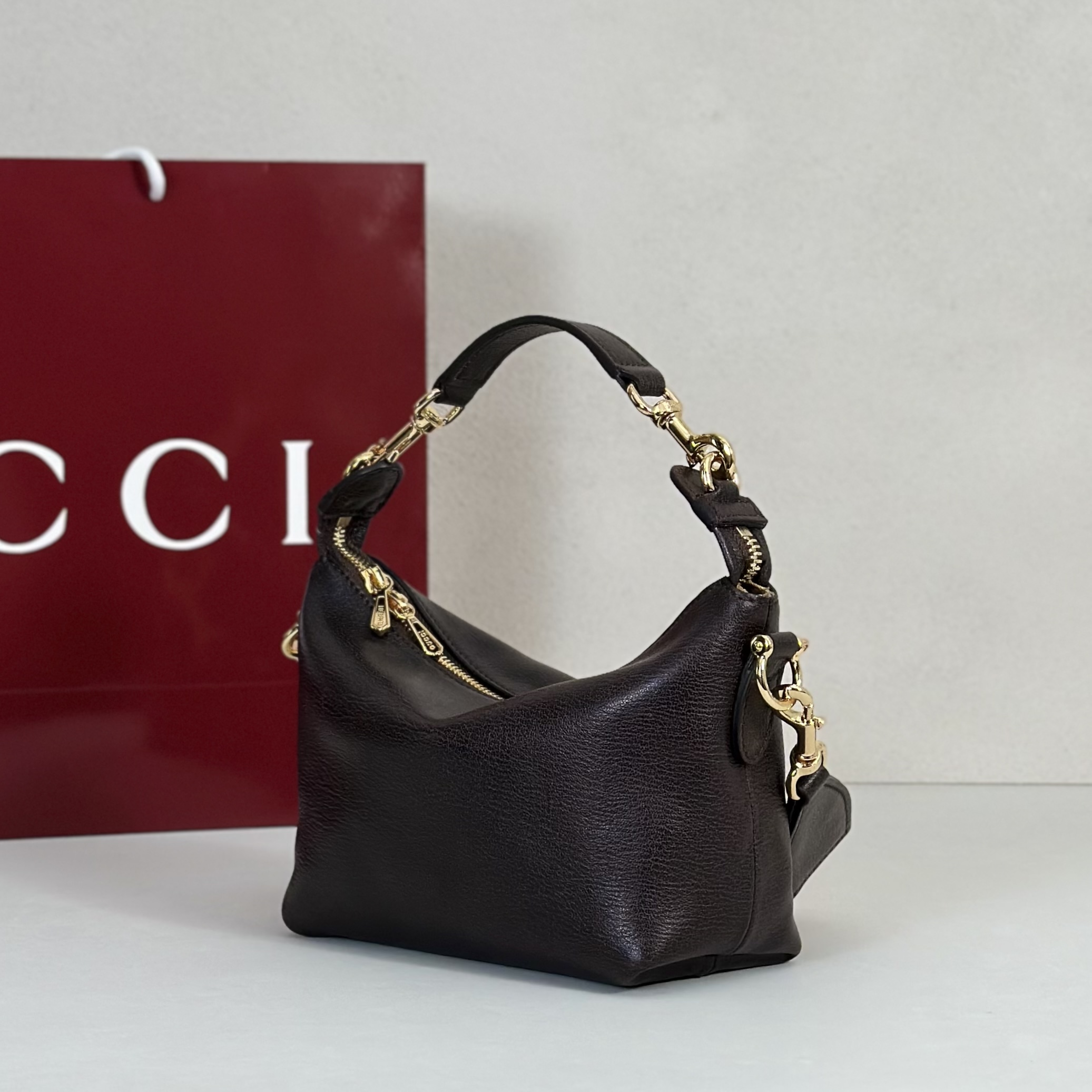 G*ucc* Brera Small Crossbody Bag In Leather-25.5*14*8CM