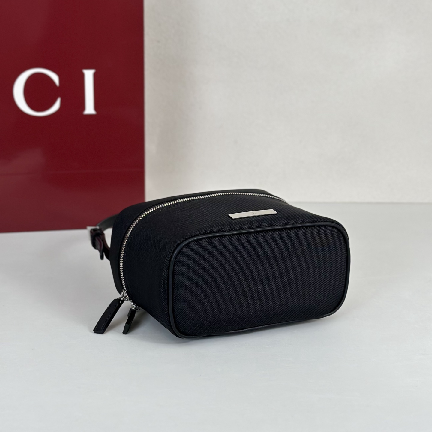 Gu*cci Tag Mini Bag In Black Nylon-16*12*9CM