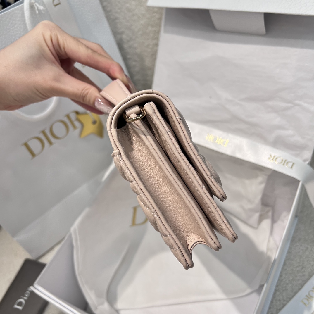 Diro My D10r Mini Bag Powder Pink Cannage Lambskin-21*11.5*4.5CM