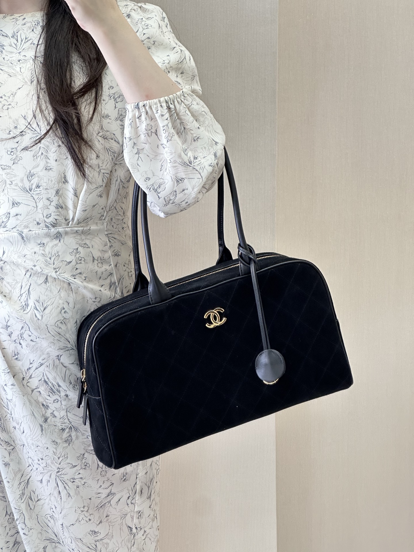 Ch@nel Bowling Bag-19*35.5*12.5CM