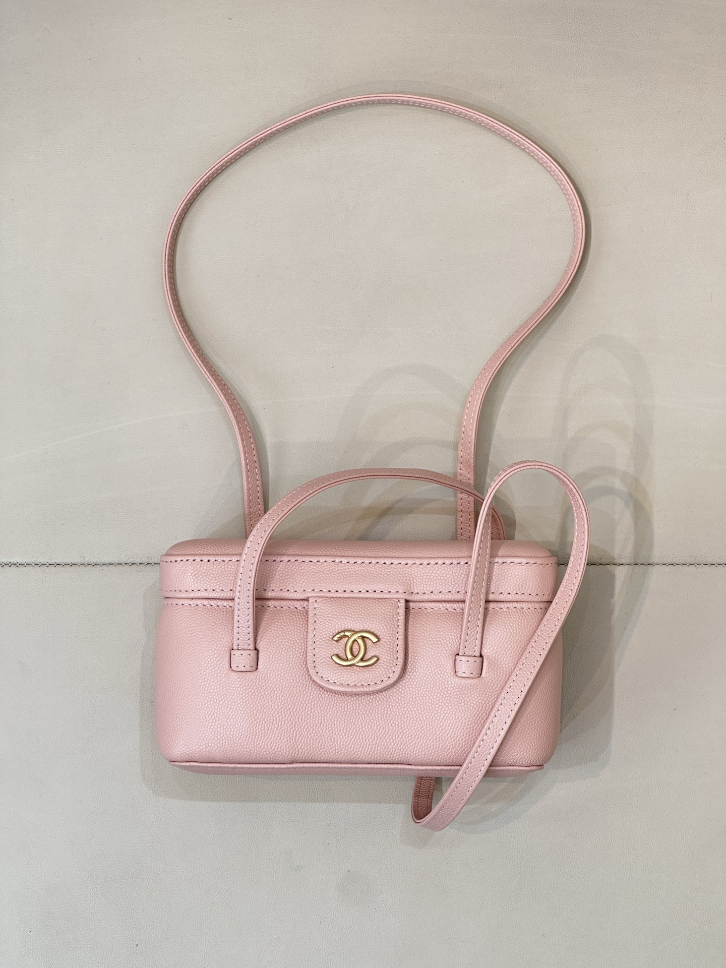 Ch@nel Long Vanity With Leather Strap-19CM