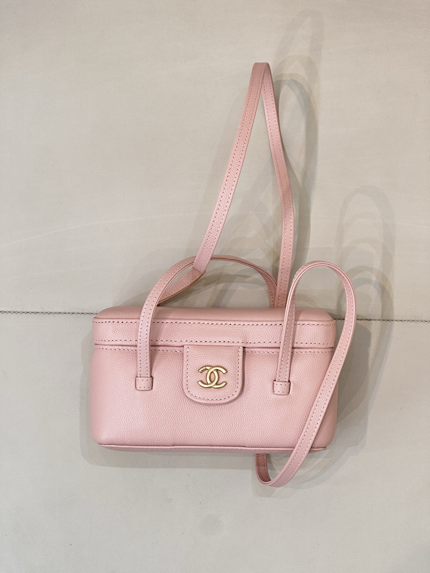 Ch@nel Long Vanity With Leather Strap-19CM