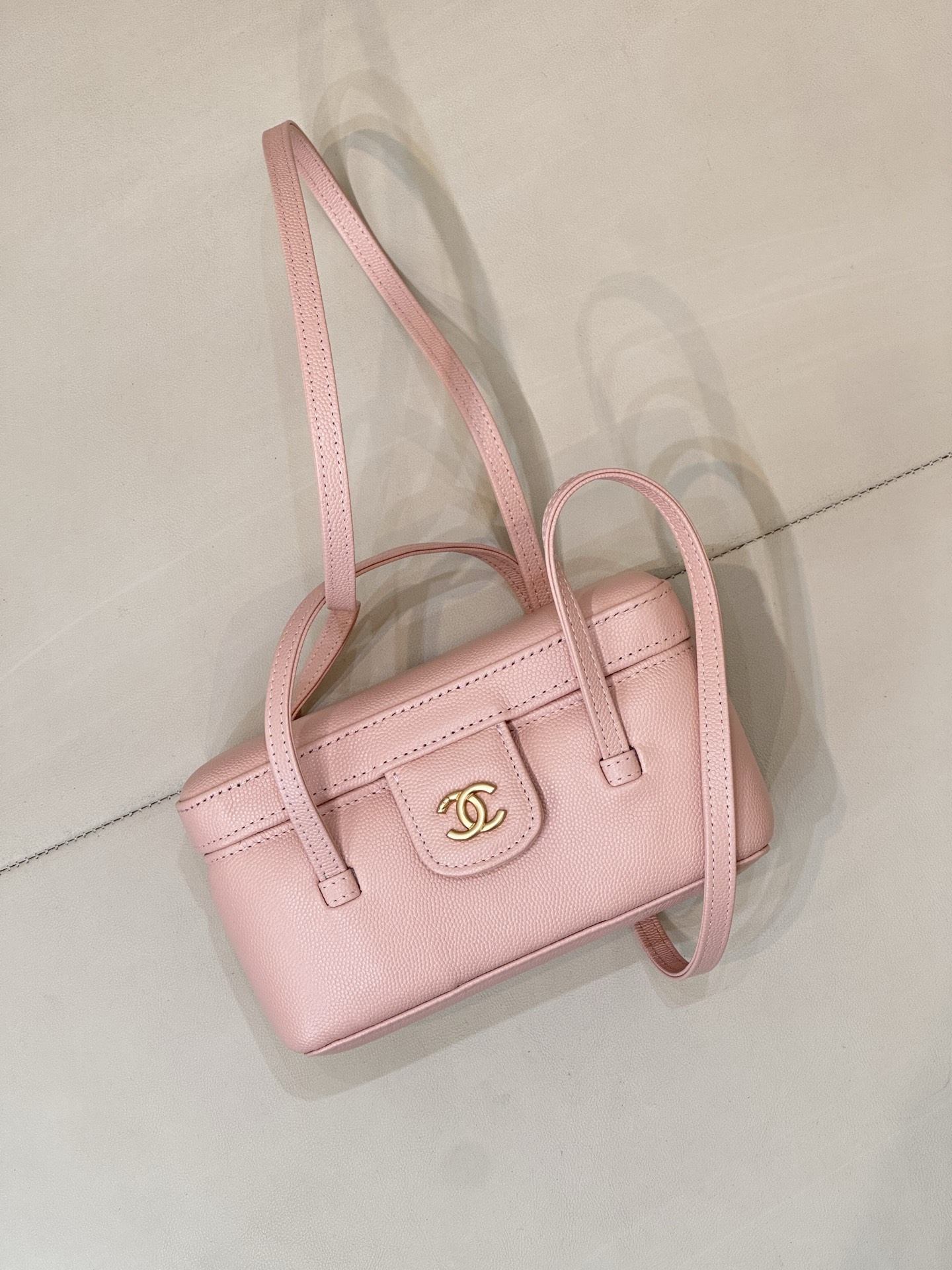 Ch@nel Long Vanity With Leather Strap-19CM